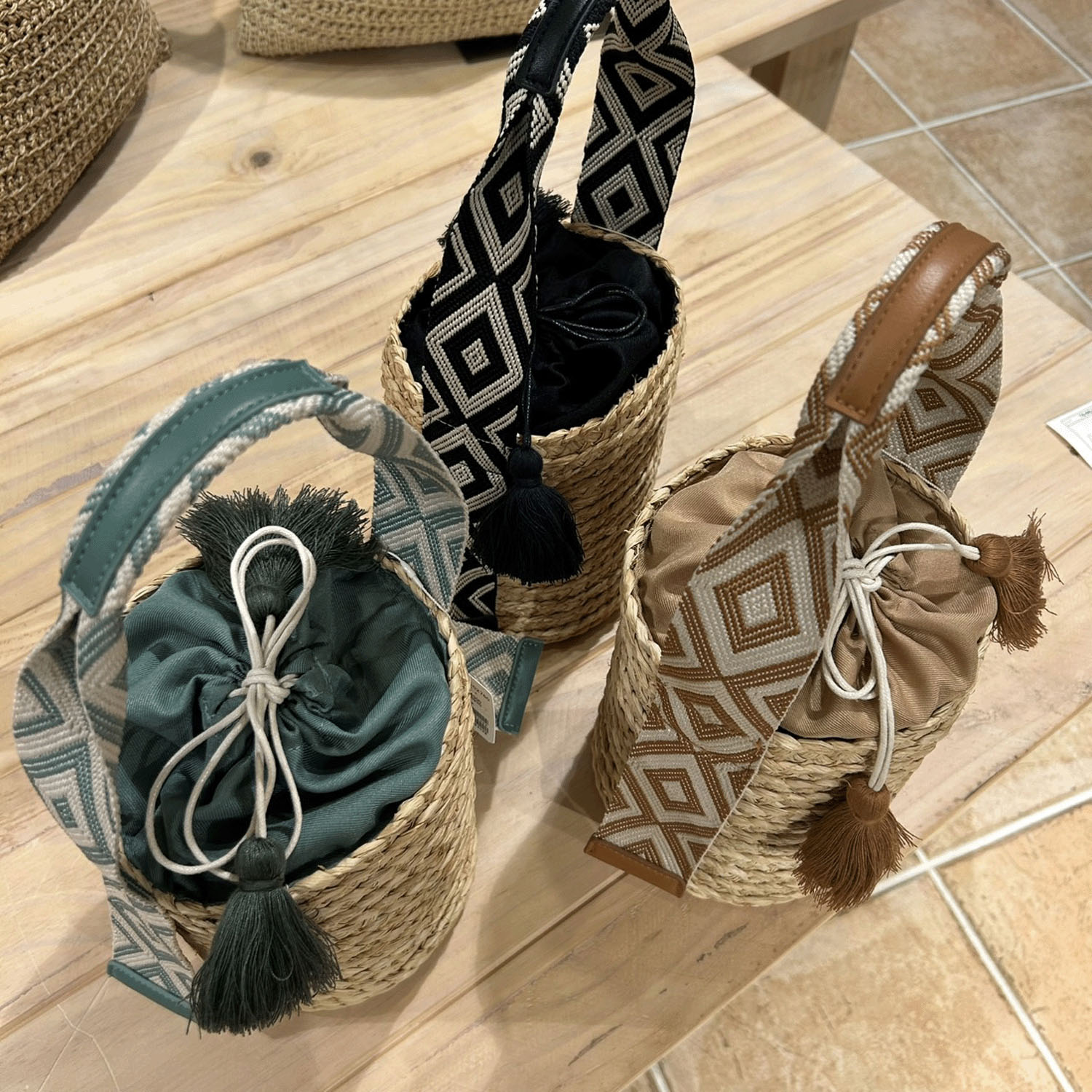 cachecache JQテープハンドルラフィアバケットトート - 画像14