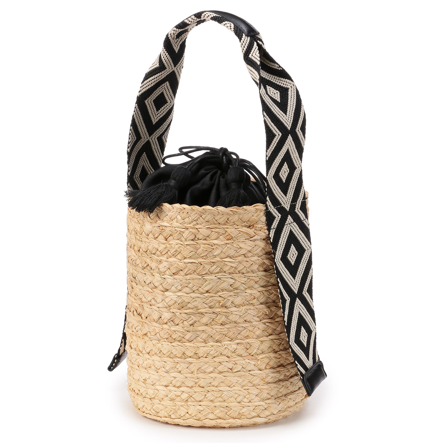 cachecache JQテープハンドルラフィアバケットトート - 画像6