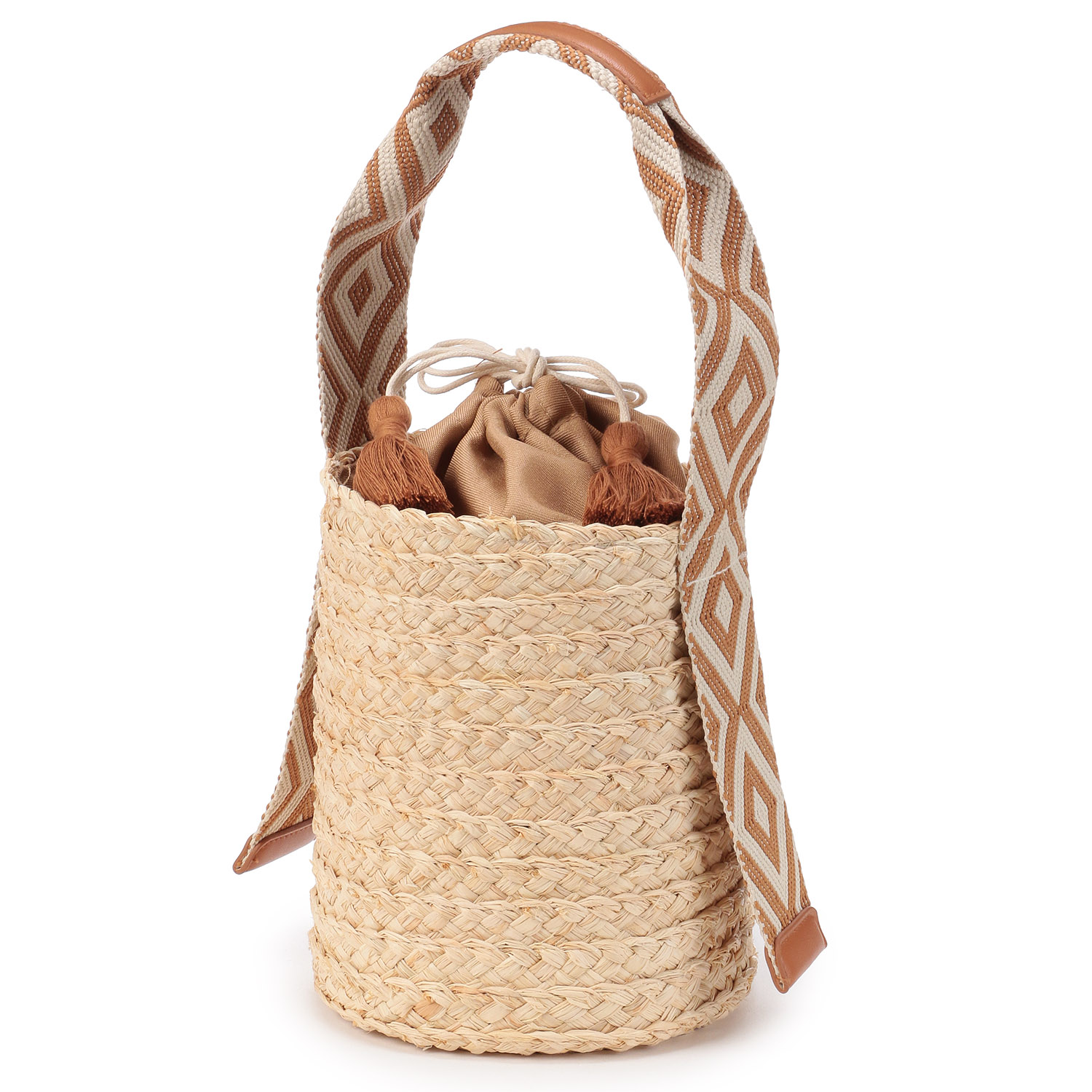 cachecache JQテープハンドルラフィアバケットトート - 画像8