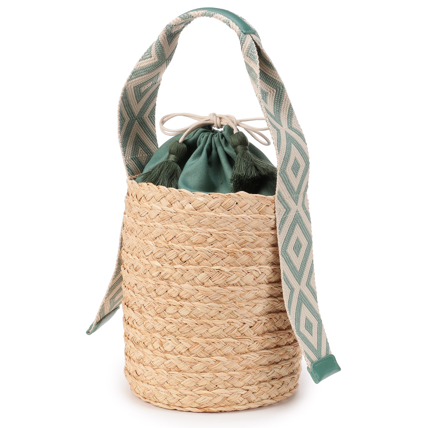 cachecache JQテープハンドルラフィアバケットトート - 画像10