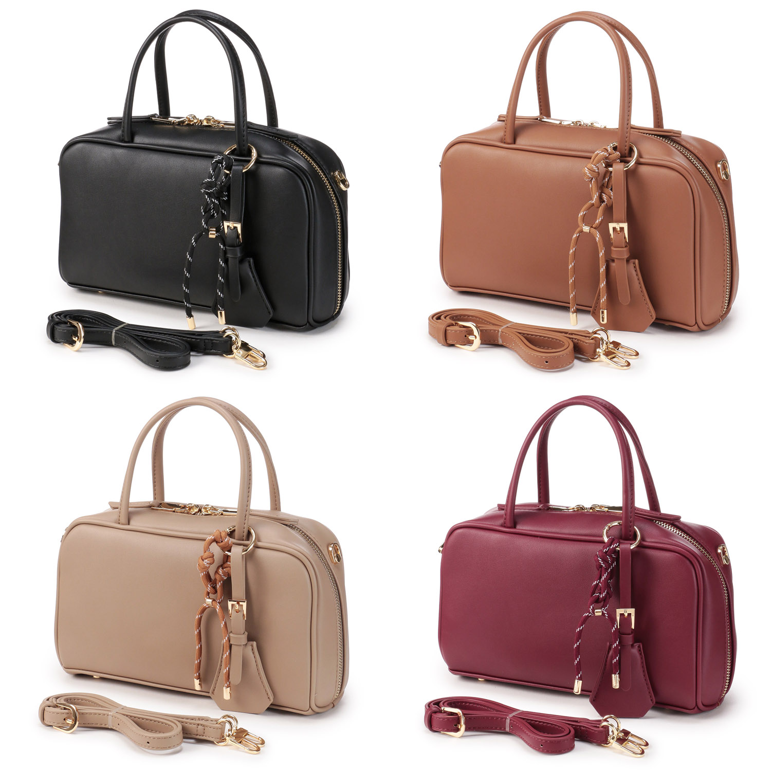 【InstaLive】cachecache チャーム付横長ボストン - 画像4