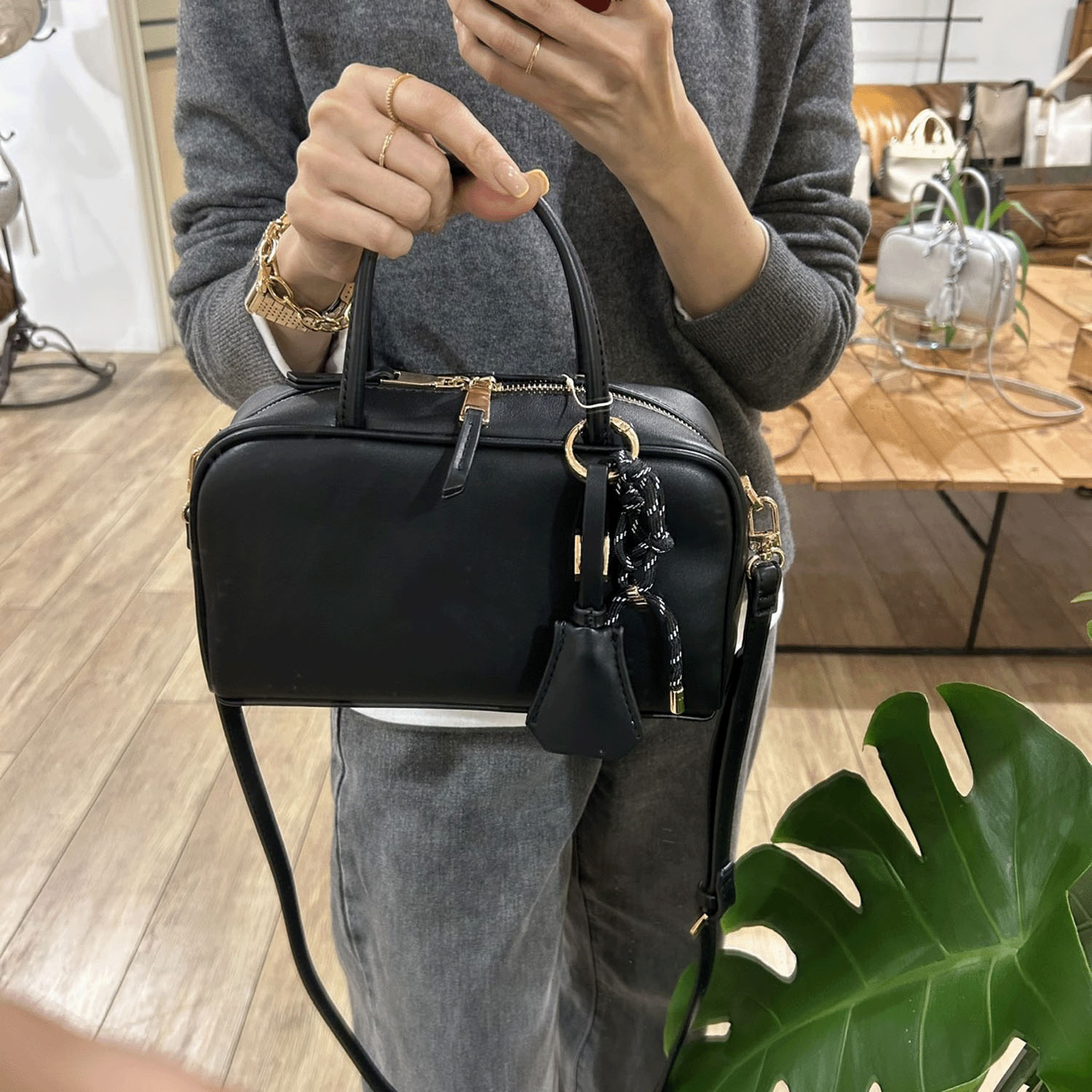 【InstaLive】cachecache チャーム付横長ボストン - 画像6