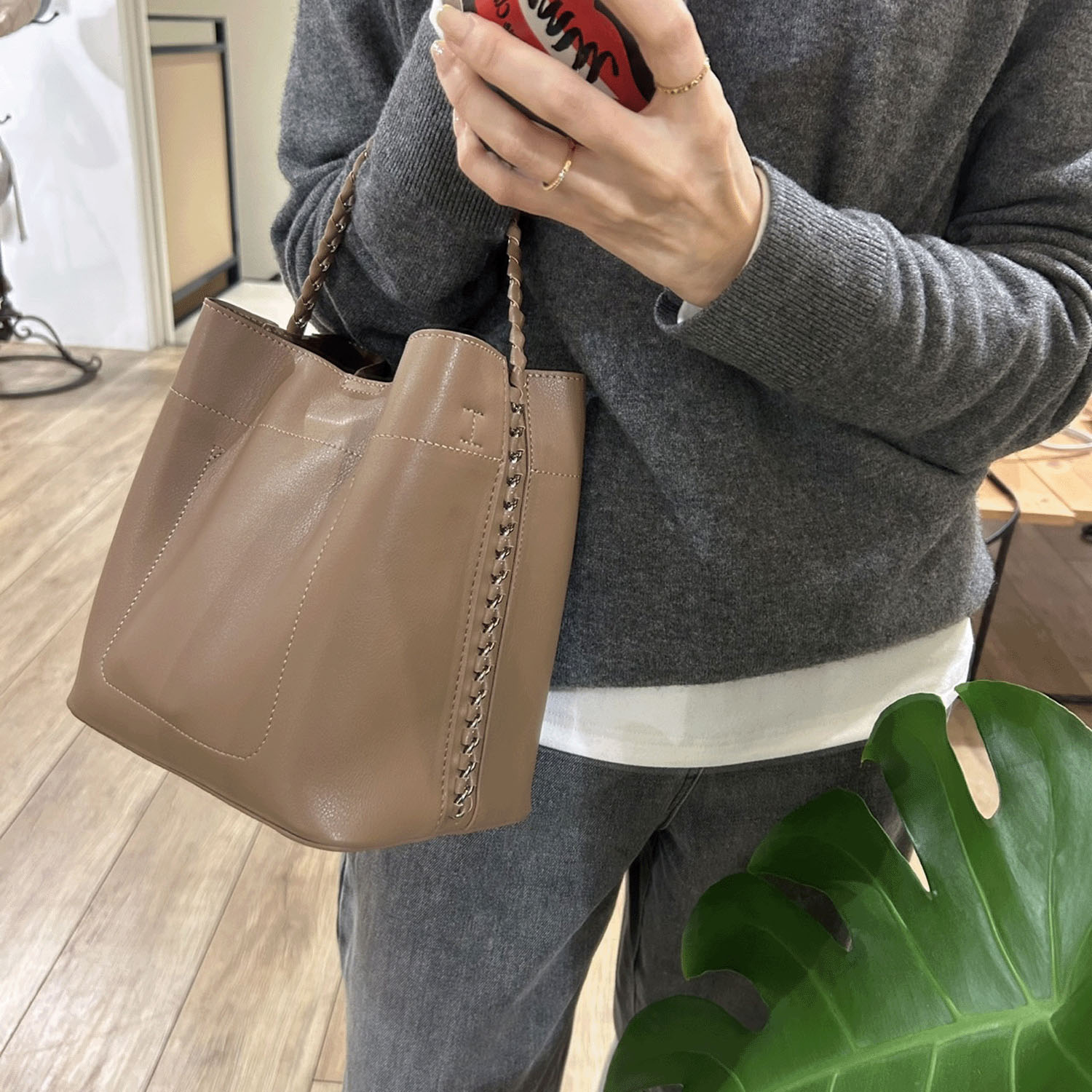 cachecache サイドチェーンかがりミニトート - 画像5