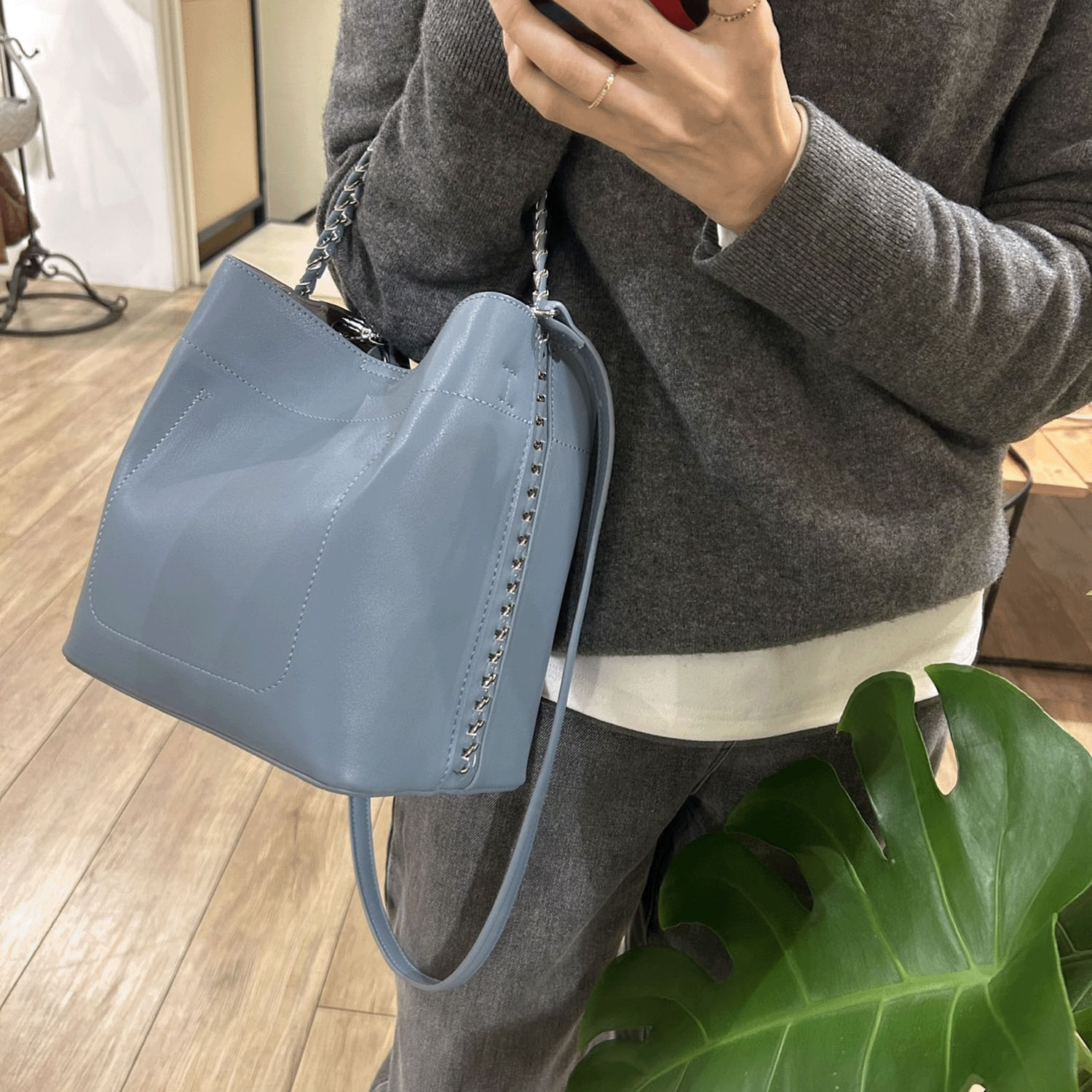 cachecache サイドチェーンかがりミニトート