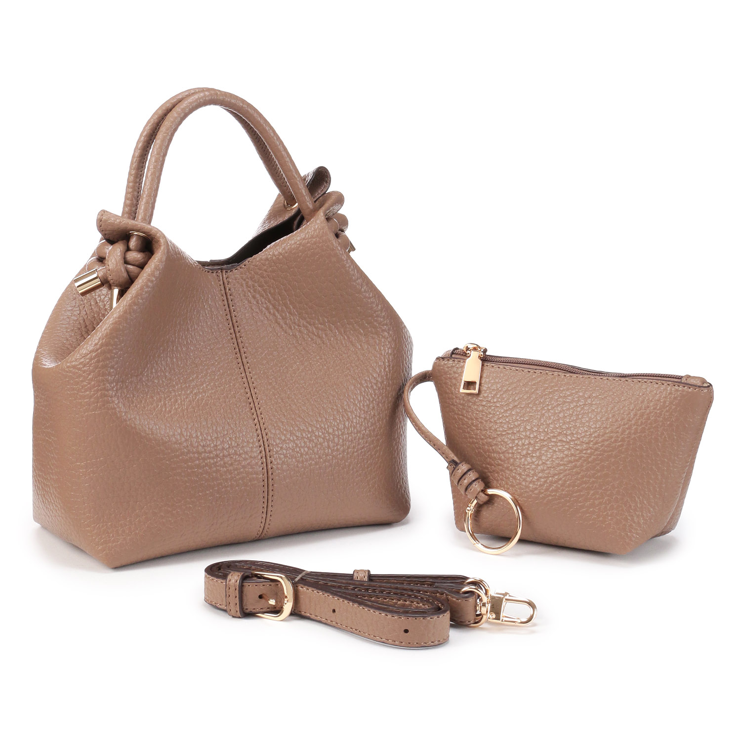 cachecache ノットハンドルシボPUトート