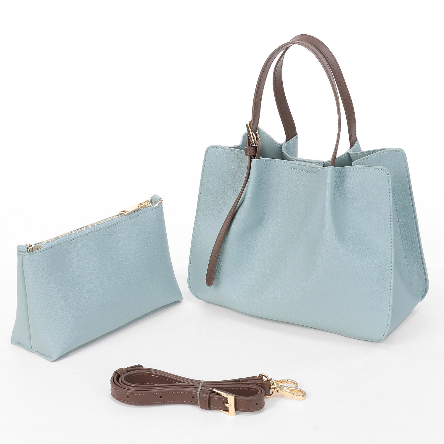 cachecache フェイクレザーショルダーバッグ付スクエアトート - 画像12