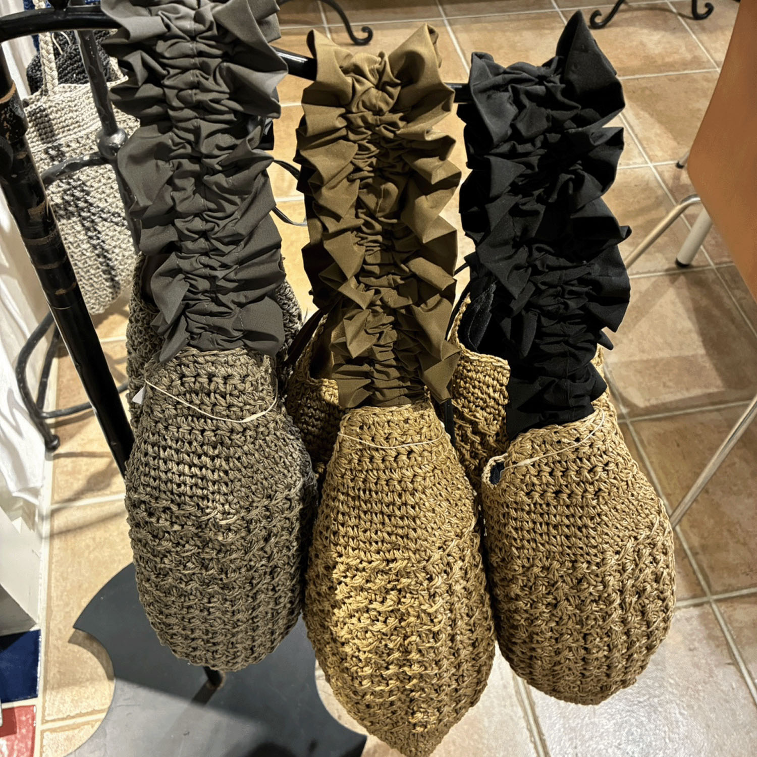 cachecache ドロストフリルハンドル地柄編みトート - 画像2