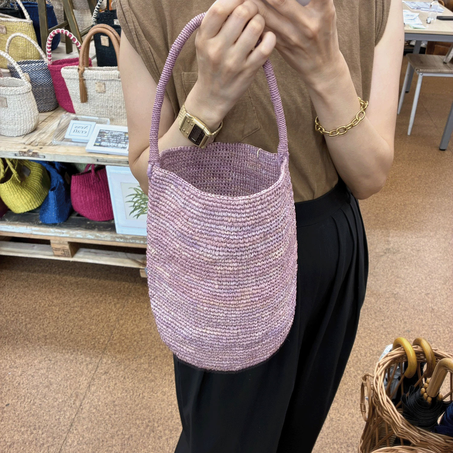 【Insta Live】IVAHONA インポートカゴバッグNO．3 - 画像8