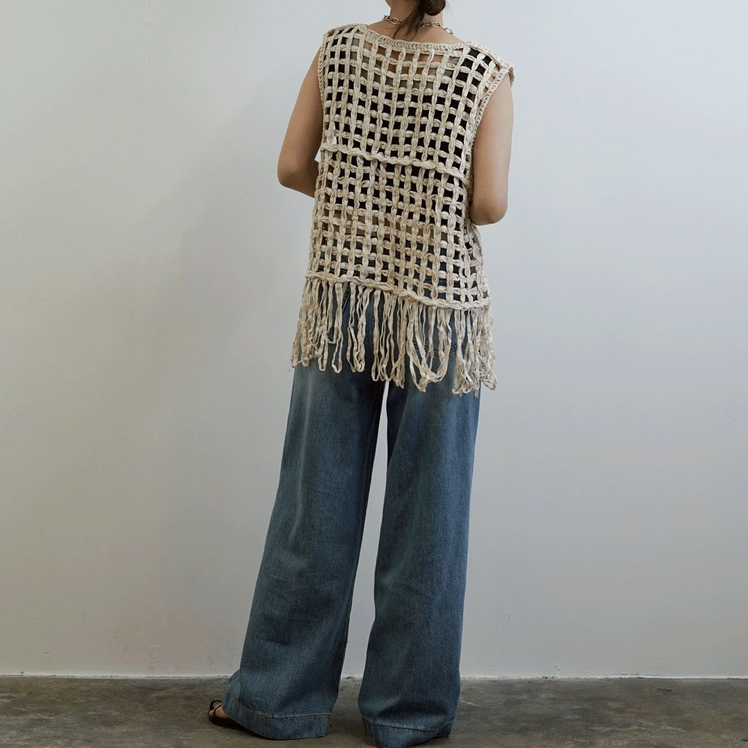 SEVEN SENSE メッシュノースリーブトップス - 画像7