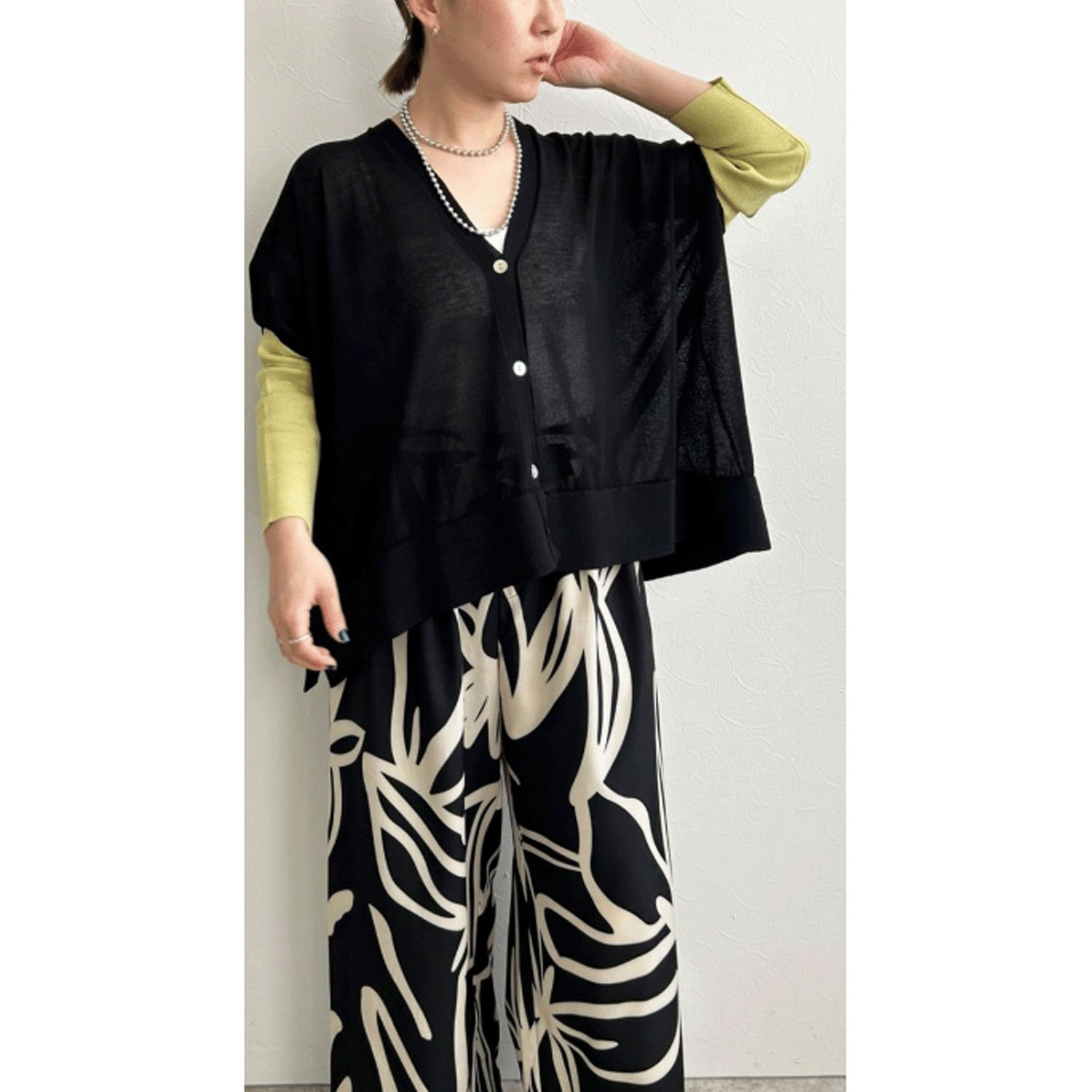 【InstaLive】LHELBIE（レルビエ） ポンチョシアーカーディガン - 画像8