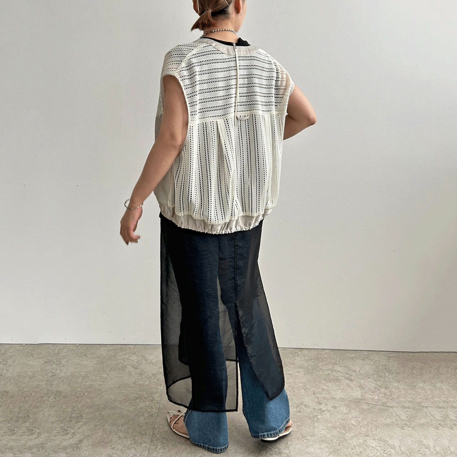 【InstaLive】LHELBIE（レルビエ） ストライプメッシュジレ - 画像29