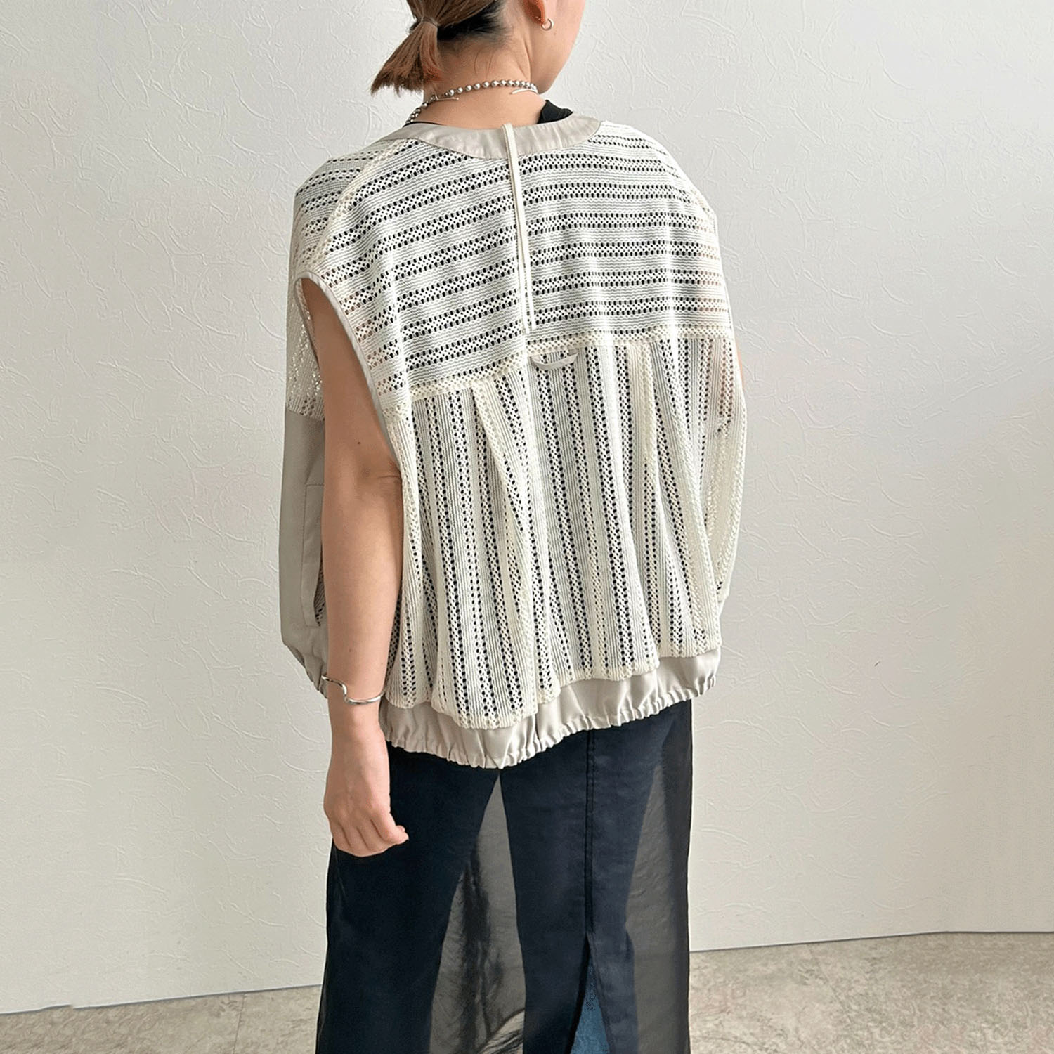 【InstaLive】LHELBIE（レルビエ） ストライプメッシュジレ - 画像36