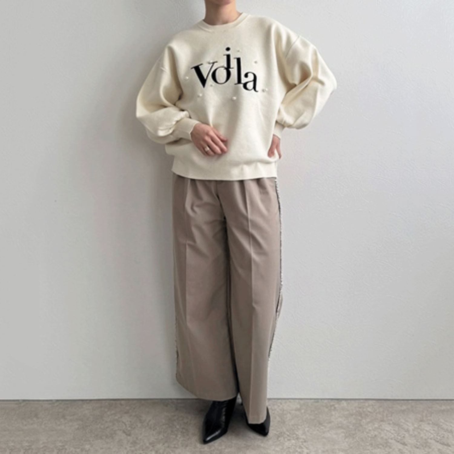 LHELBIE ロゴ×パールニットトップス - 画像11