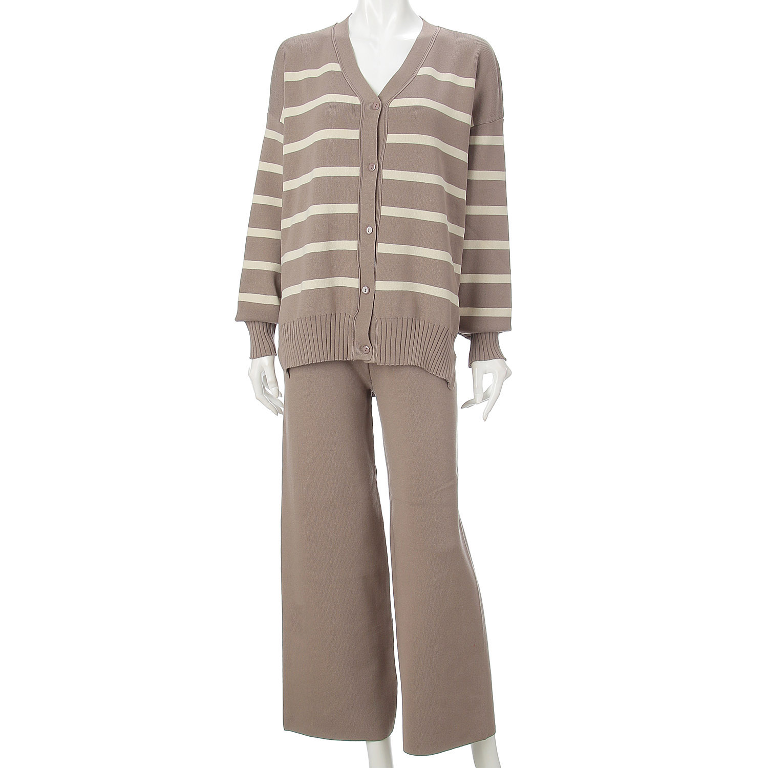SEVEN SENSE ボーダーカーディガンとパンツのセット - 画像5
