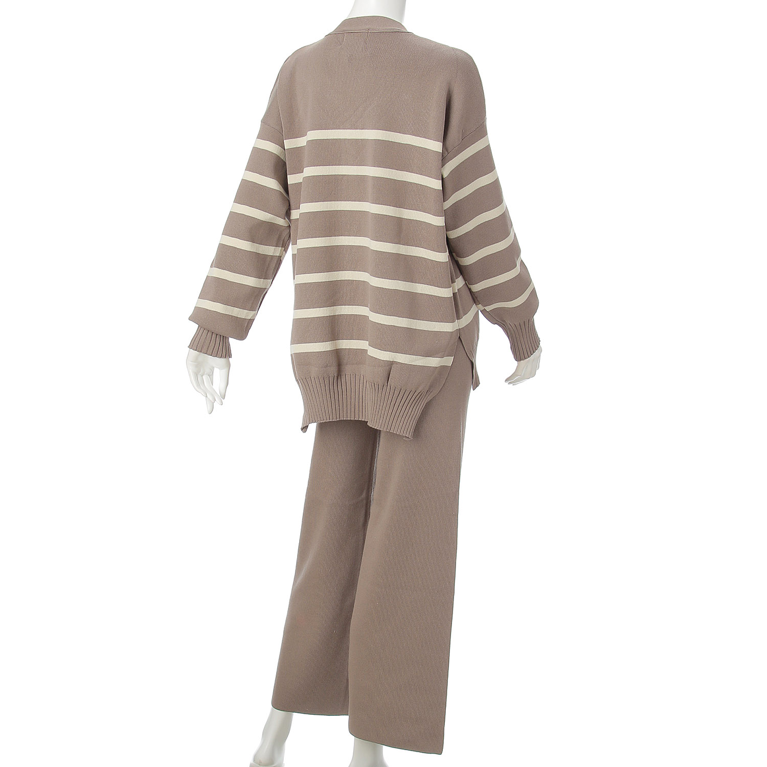 SEVEN SENSE ボーダーカーディガンとパンツのセット - 画像6