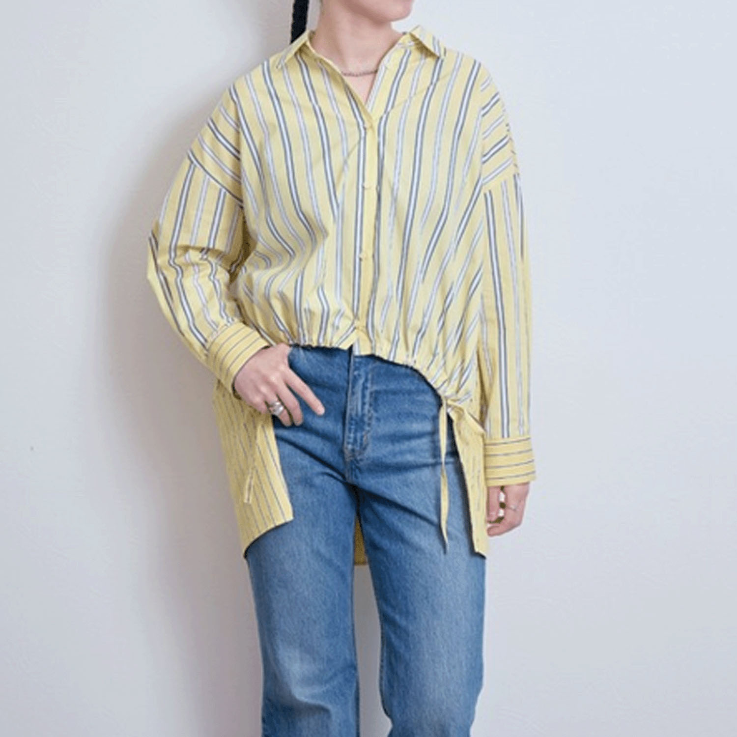 【Insta Live】LHELBIE クレイジーパターンストライプシャツ - 画像1