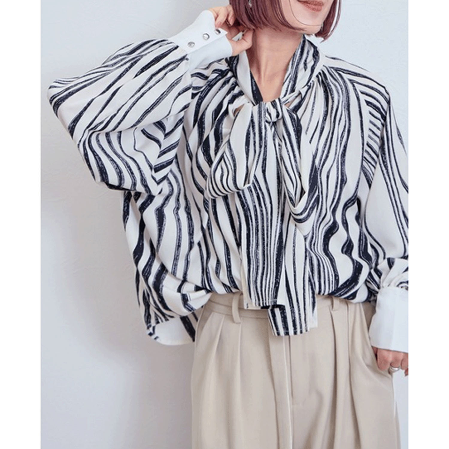 【Insta Live】LHELBIE アソートボウタイブラウス