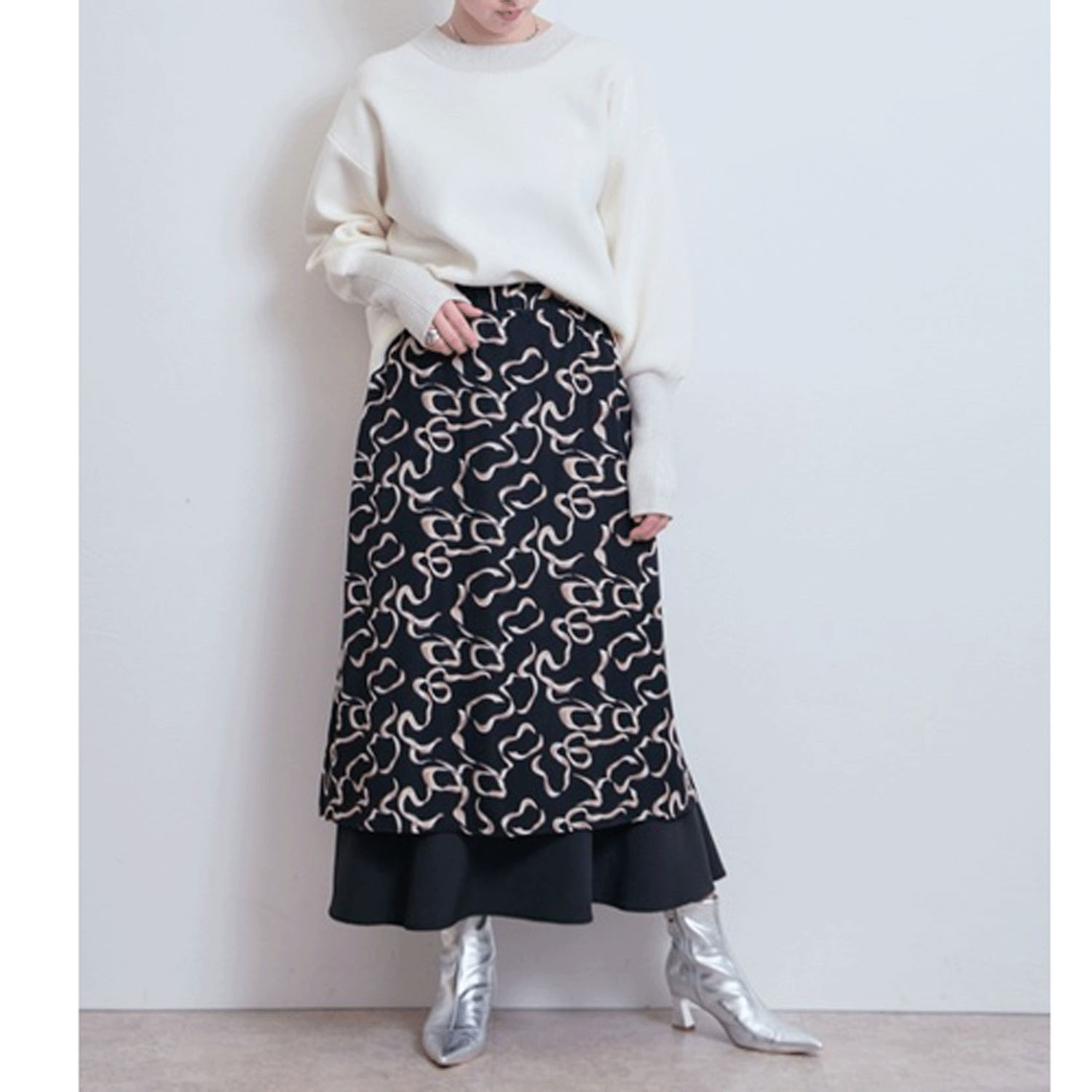 LHELBIE アソートレイヤードスカート - 画像4