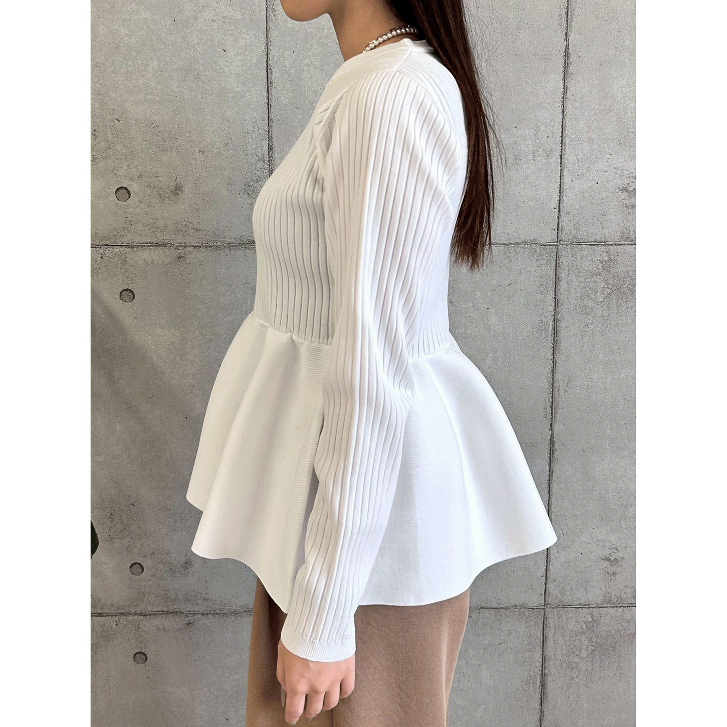 ROSIEE 裾ペプラムKnit - 画像3