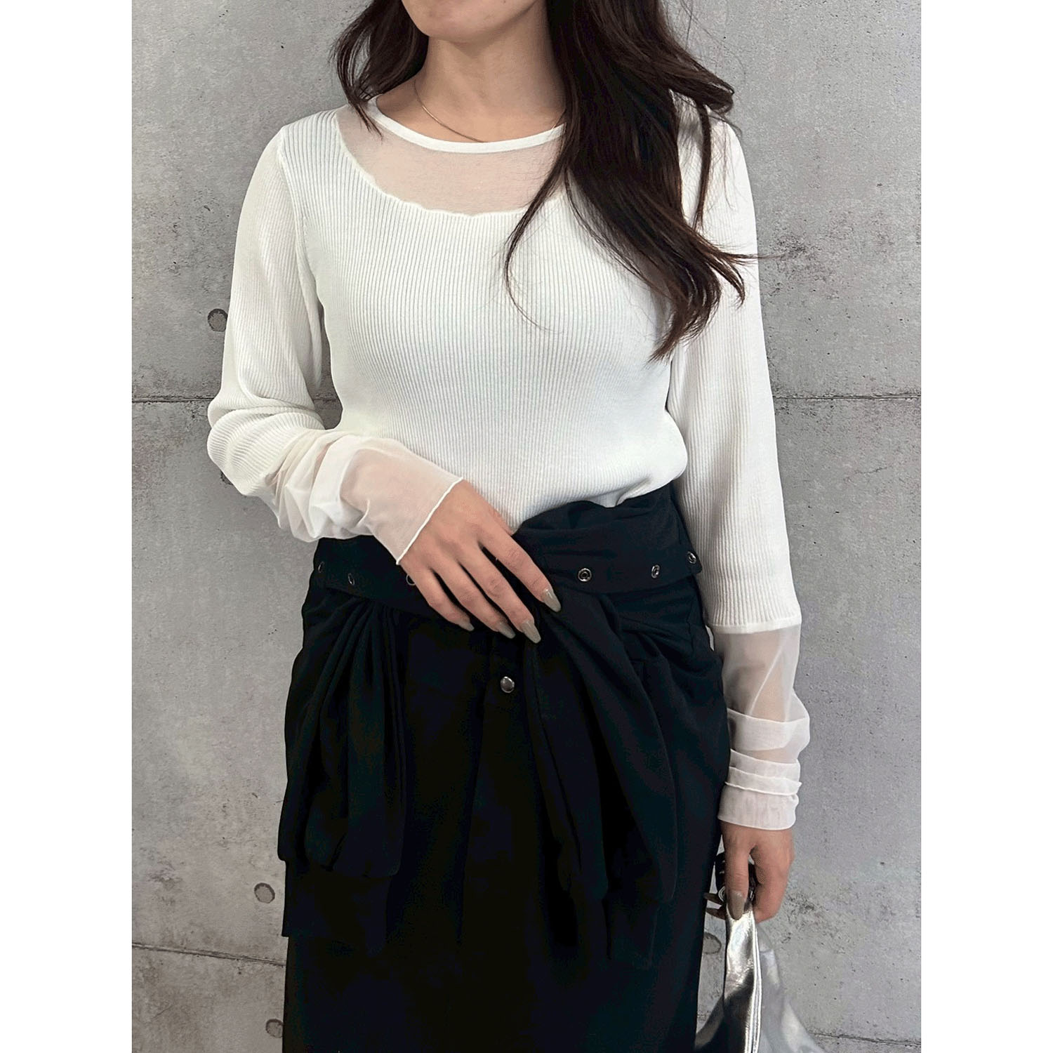 【Insta Live】ROSIEE シアードッキングリブニット - 画像6