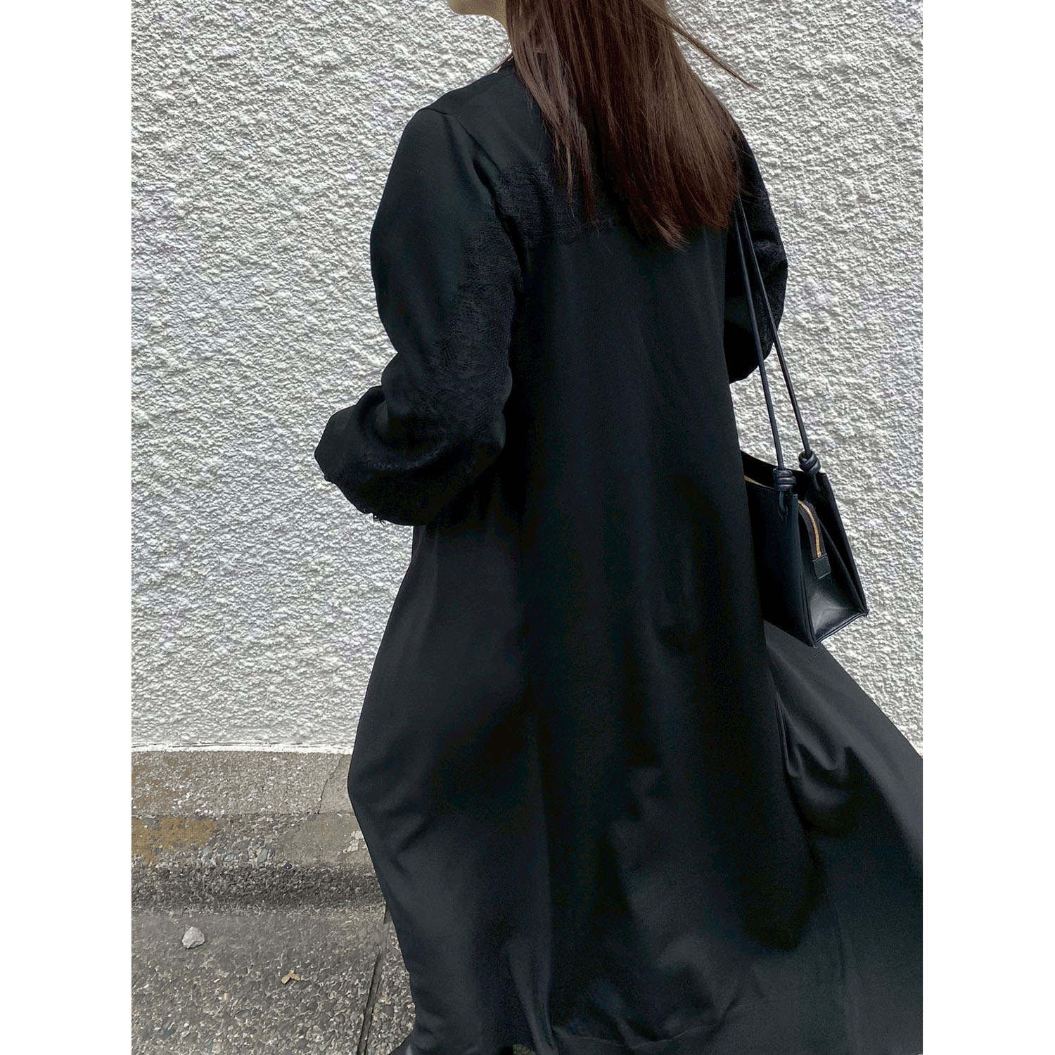 【Insta Live】ROSIEE 後レースライン布帛ニットワンピース - 画像14