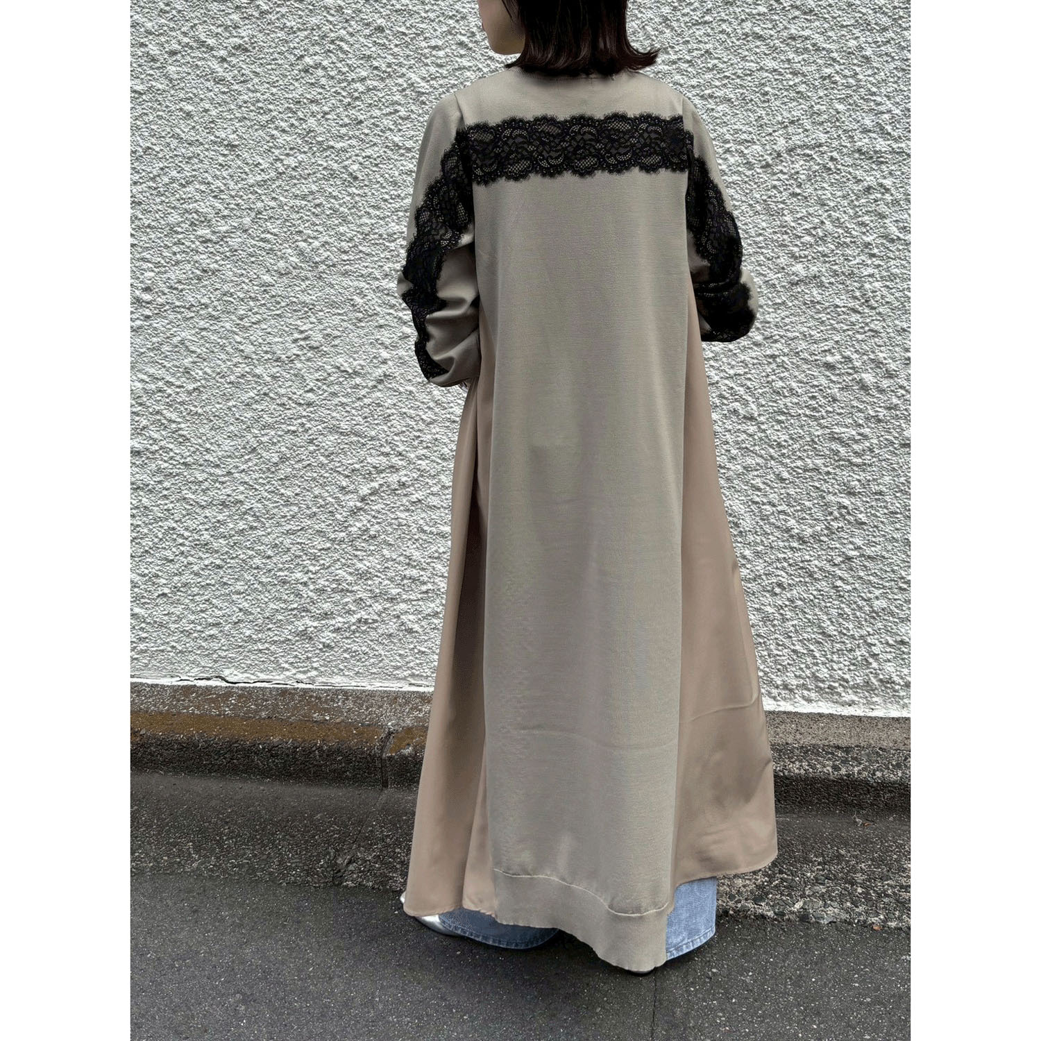 【Insta Live】ROSIEE 後レースライン布帛ニットワンピース - 画像21