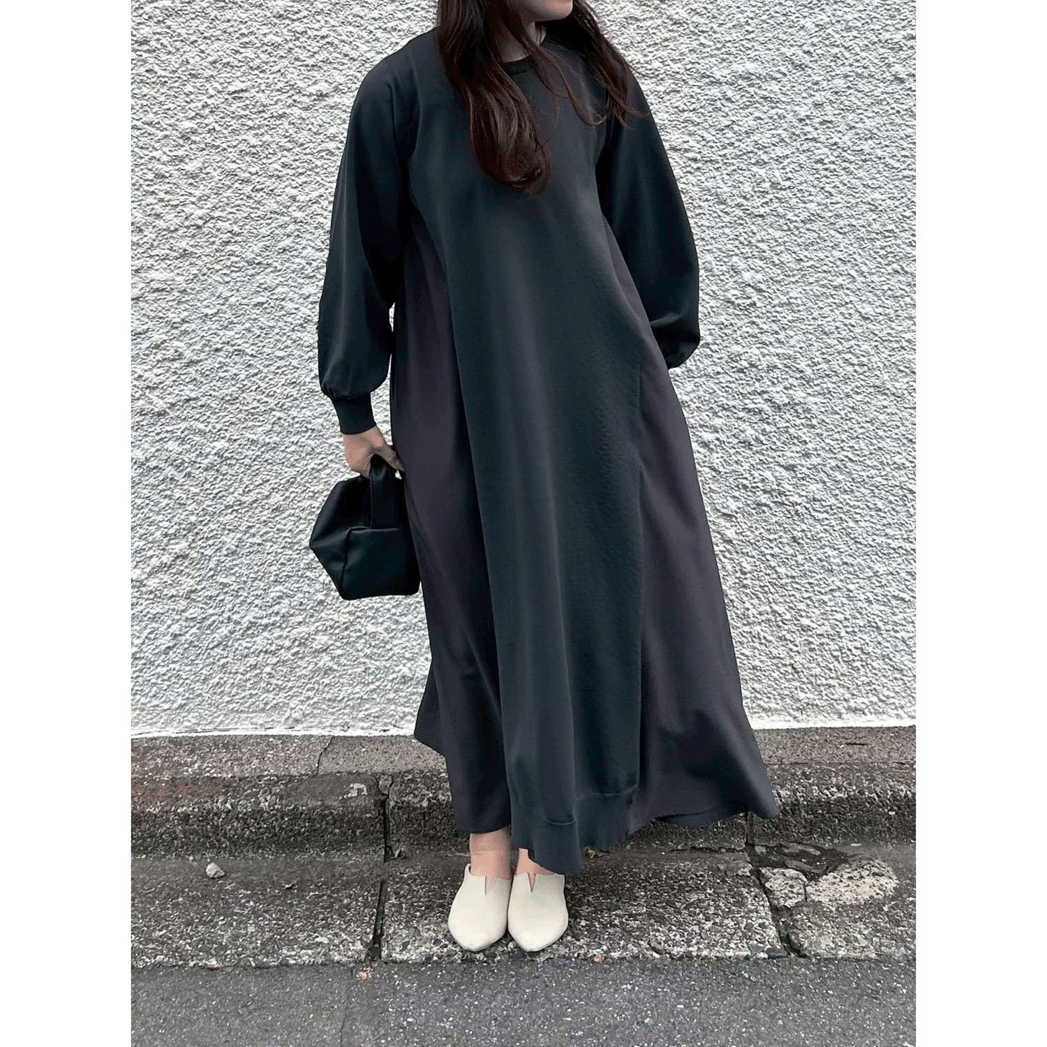 【Insta Live】ROSIEE 後レースライン布帛ニットワンピース - 画像10