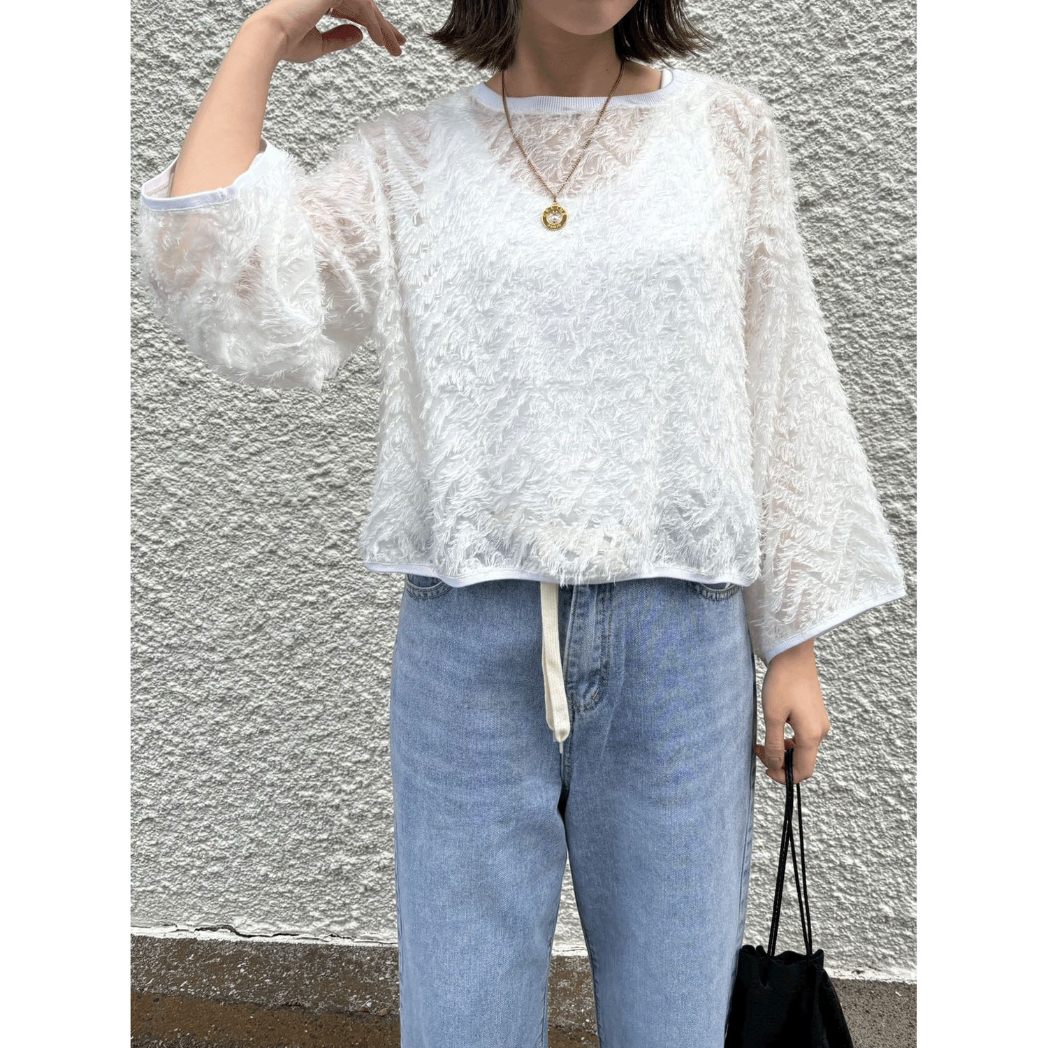 ROSIEE フリンジジャガードTOPS - 画像2