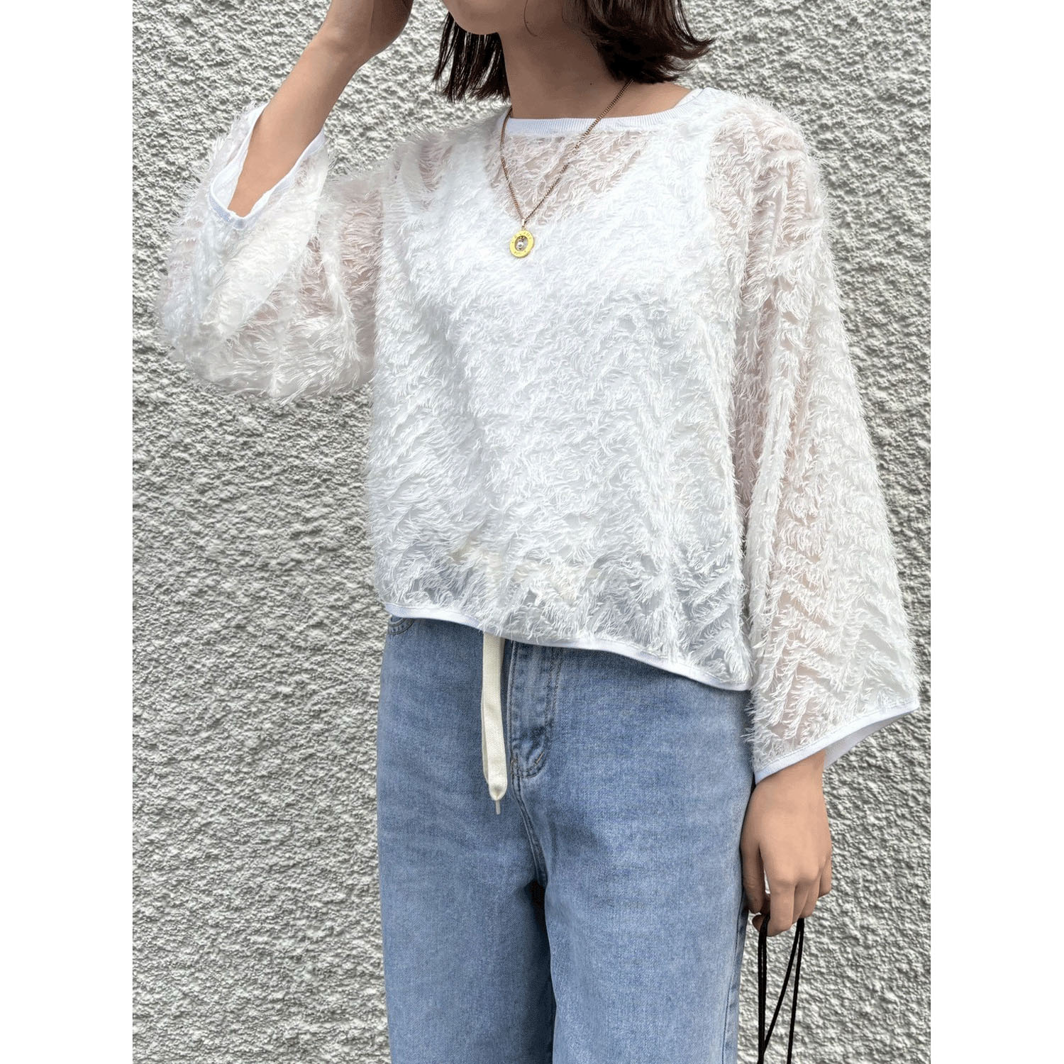 ROSIEE フリンジジャガードTOPS - 画像3