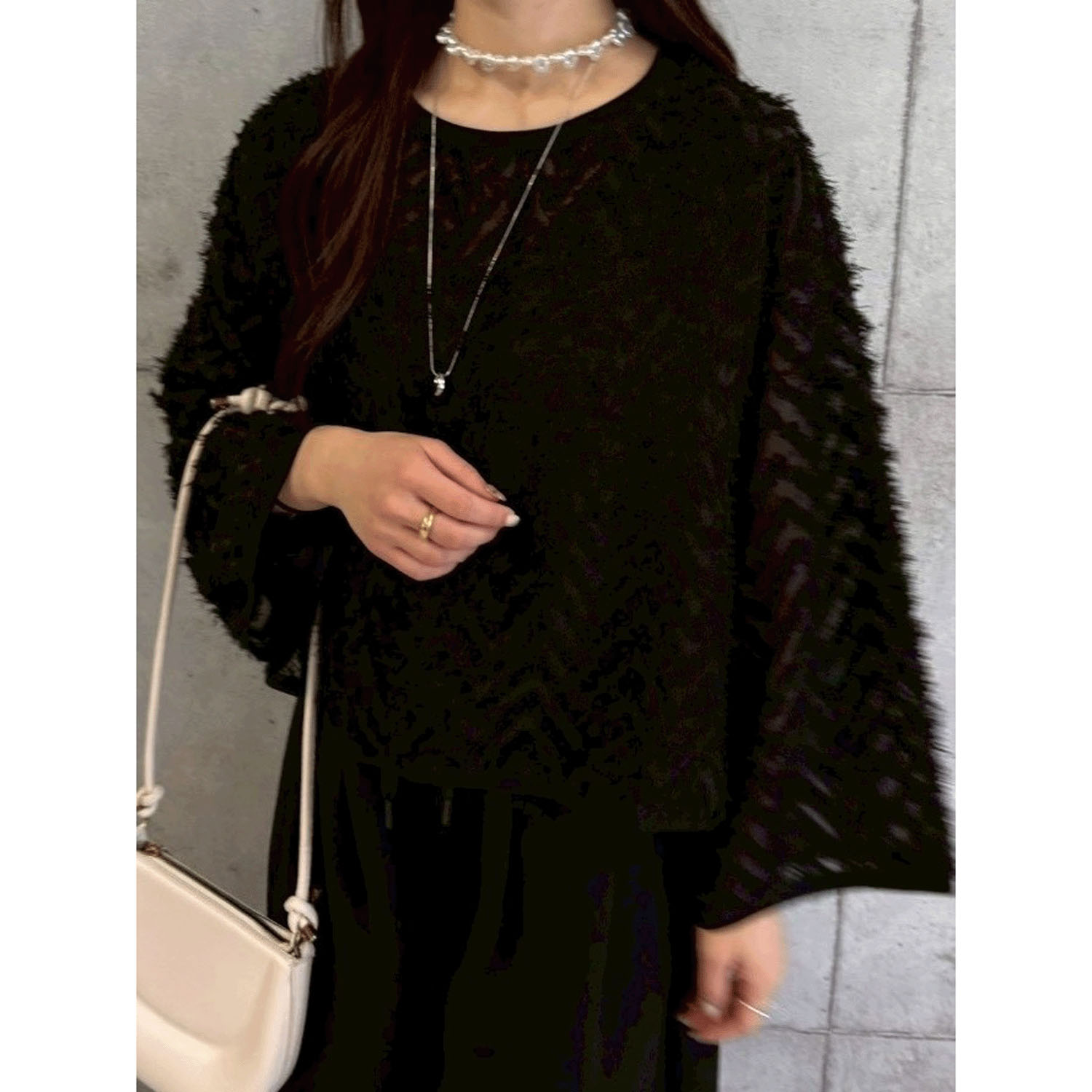 ROSIEE フリンジジャガードTOPS - 画像8