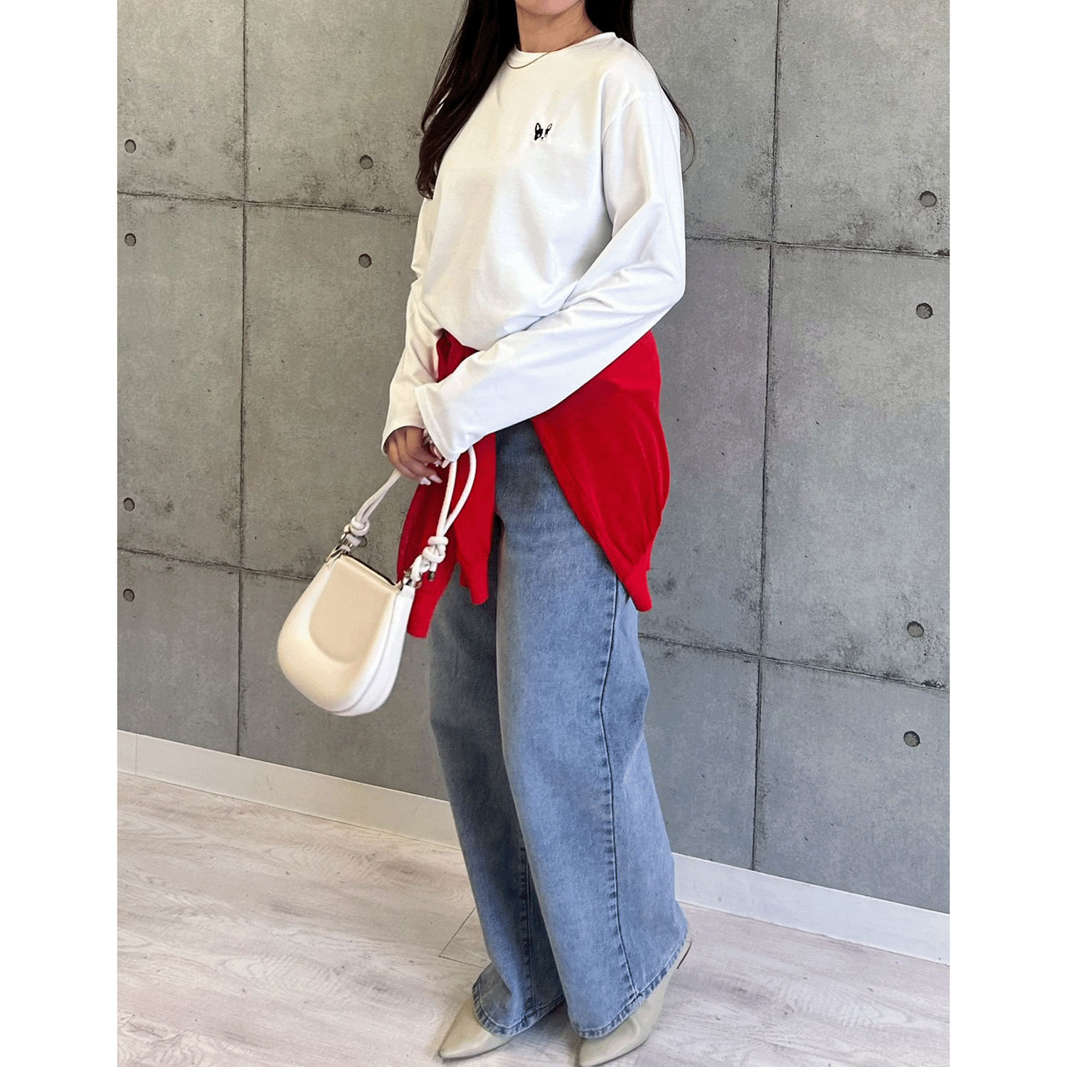 ROSIEE 前後フレンチブルドッグワッペン風刺繍ロンT - 画像8