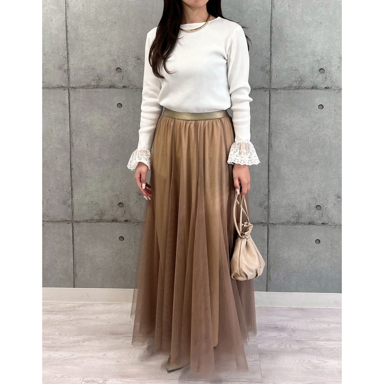 ROSIEE 袖レースリブニット - 画像12