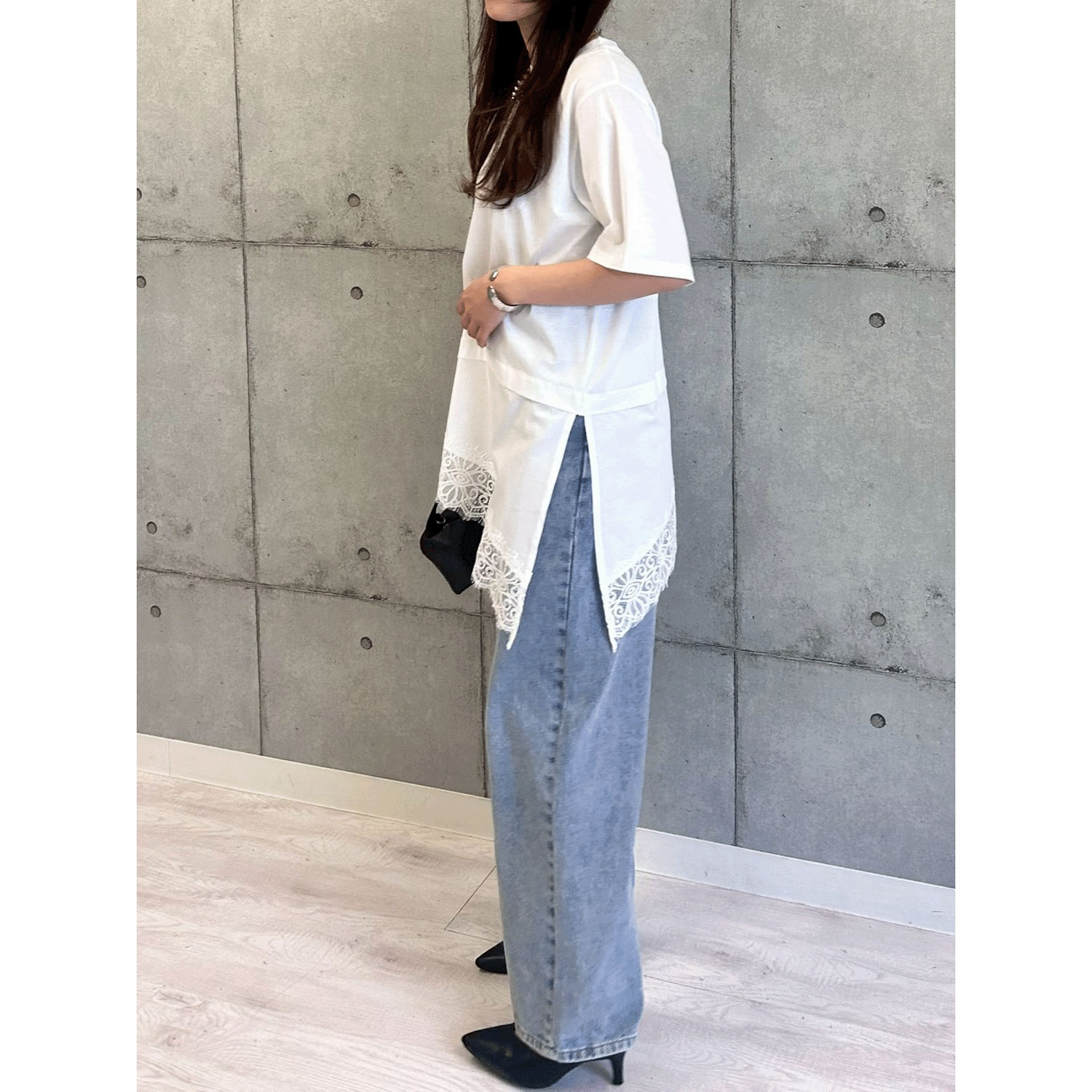 ROSIEE 裾レースアシメデザインTOPS - 画像11