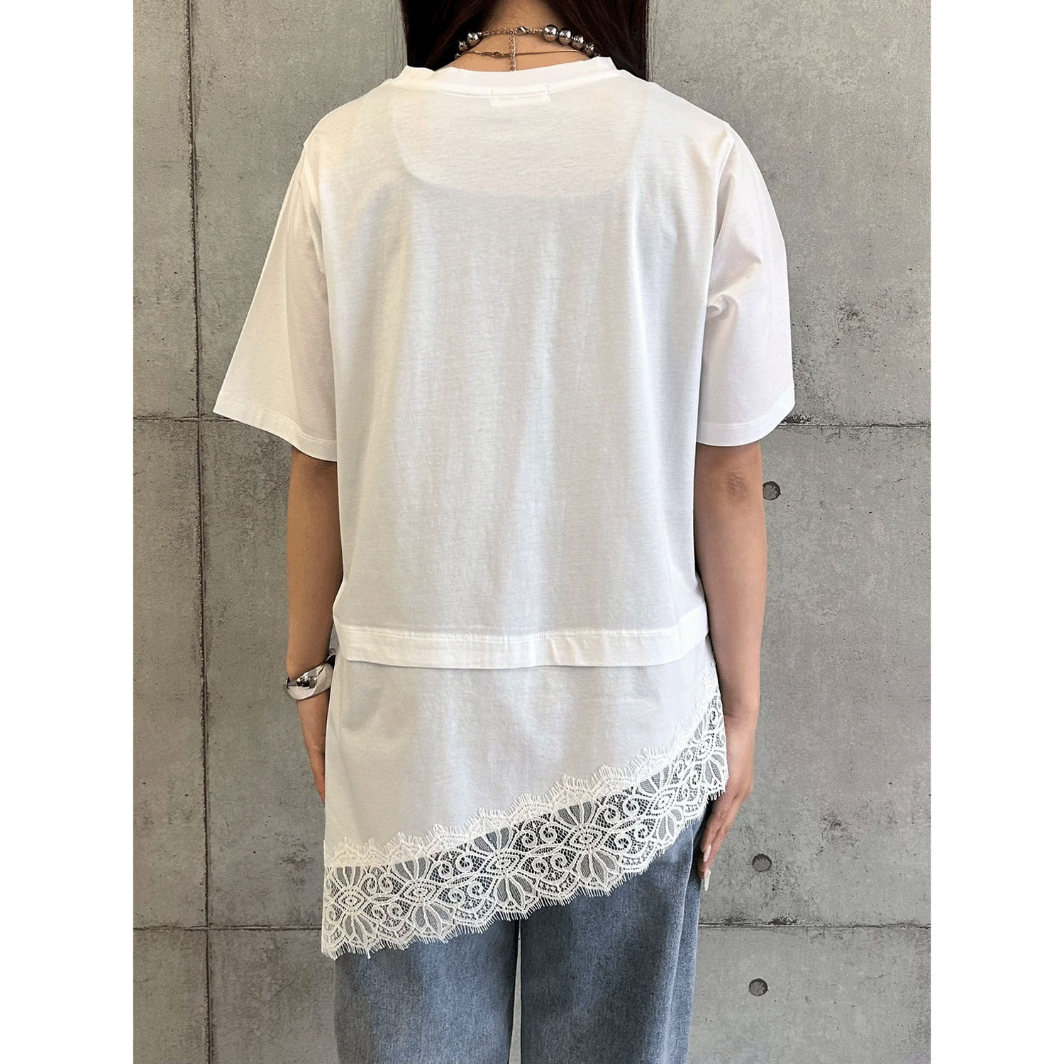 ROSIEE 裾レースアシメデザインTOPS - 画像6