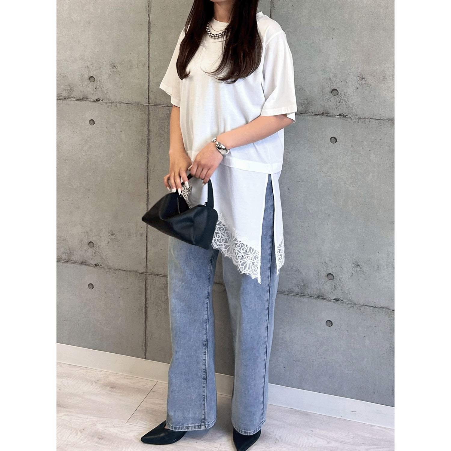 ROSIEE 裾レースアシメデザインTOPS - 画像10