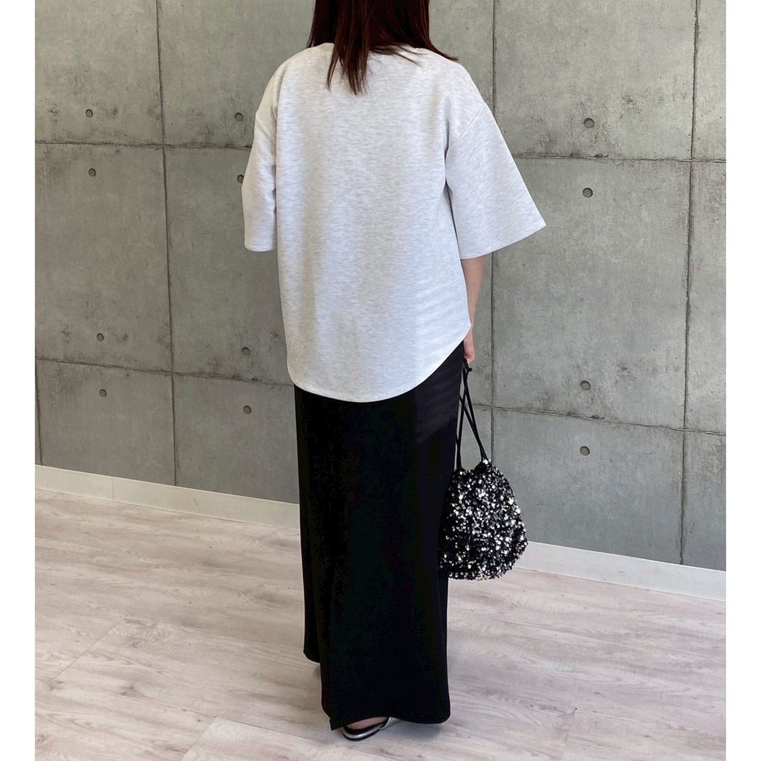 ROSIEE ロゴ刺繍5分袖トップス - 画像4