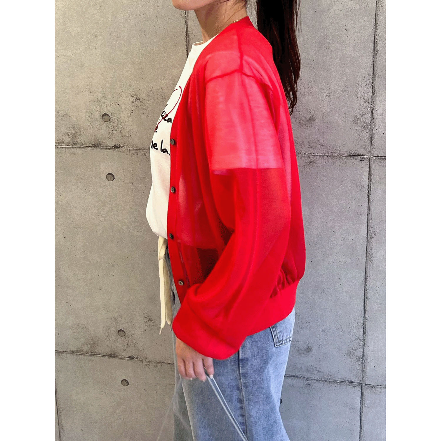 ROSIEE ハート刺繍×手書き風ロゴプリントTシャツ - 画像11