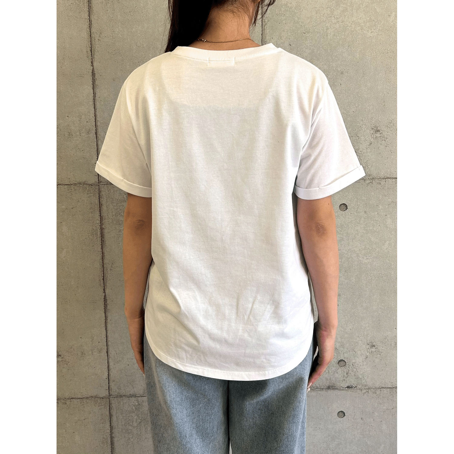 ROSIEE ハート刺繍×手書き風ロゴプリントTシャツ - 画像8