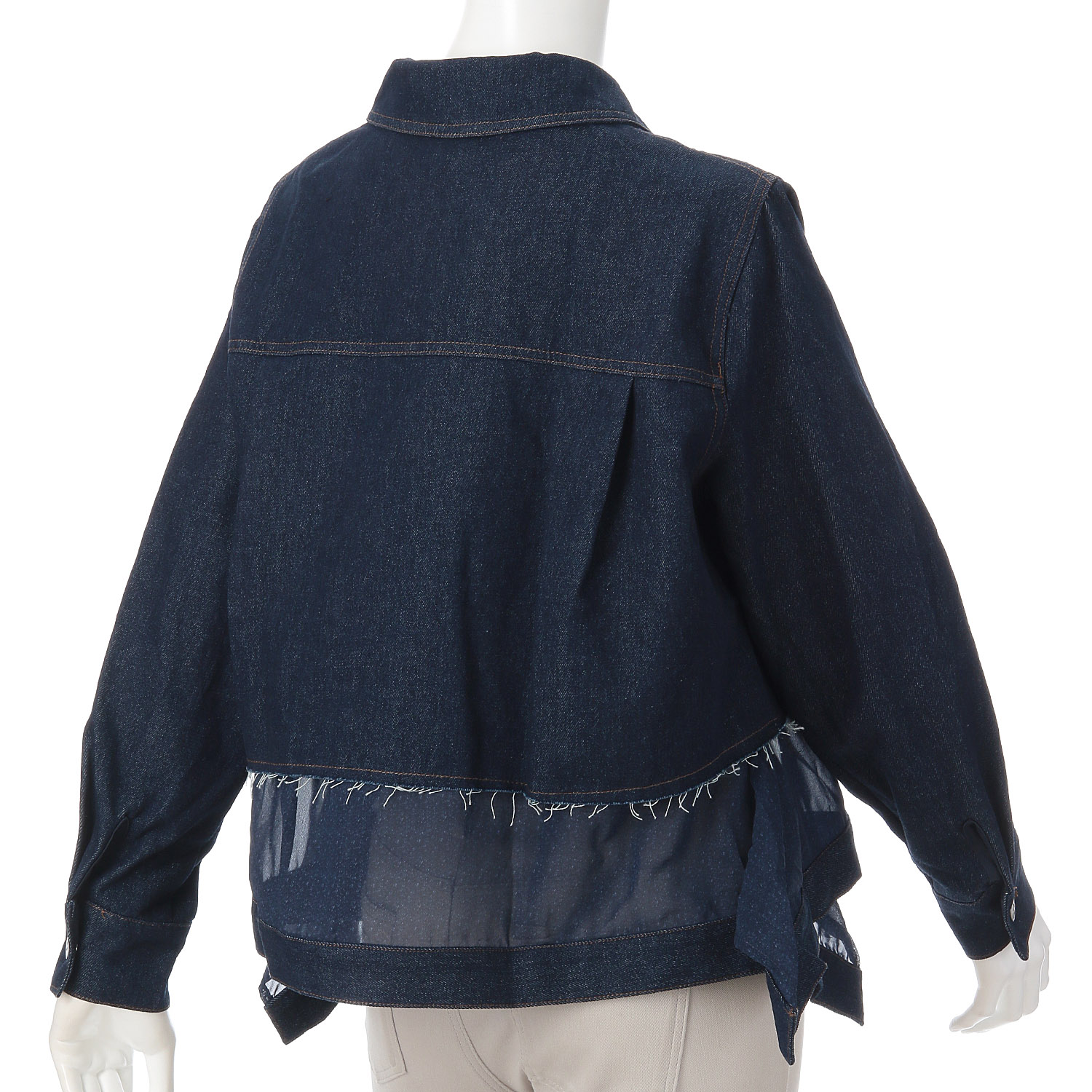 SEVEN SENSE レイヤードヘムシアーデニムジャケット - 画像7