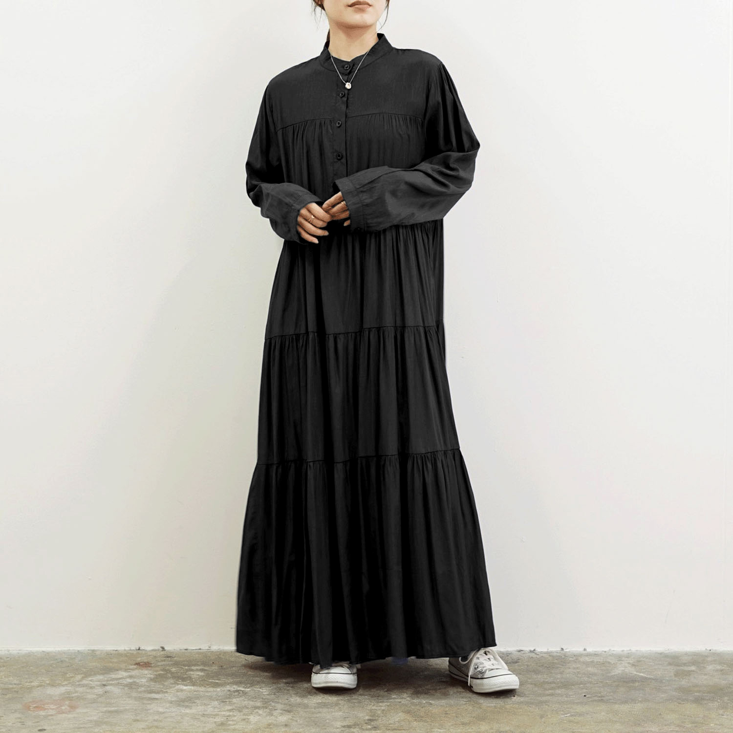 SEVEN SENSE ティアード切替ワンピース - 画像1