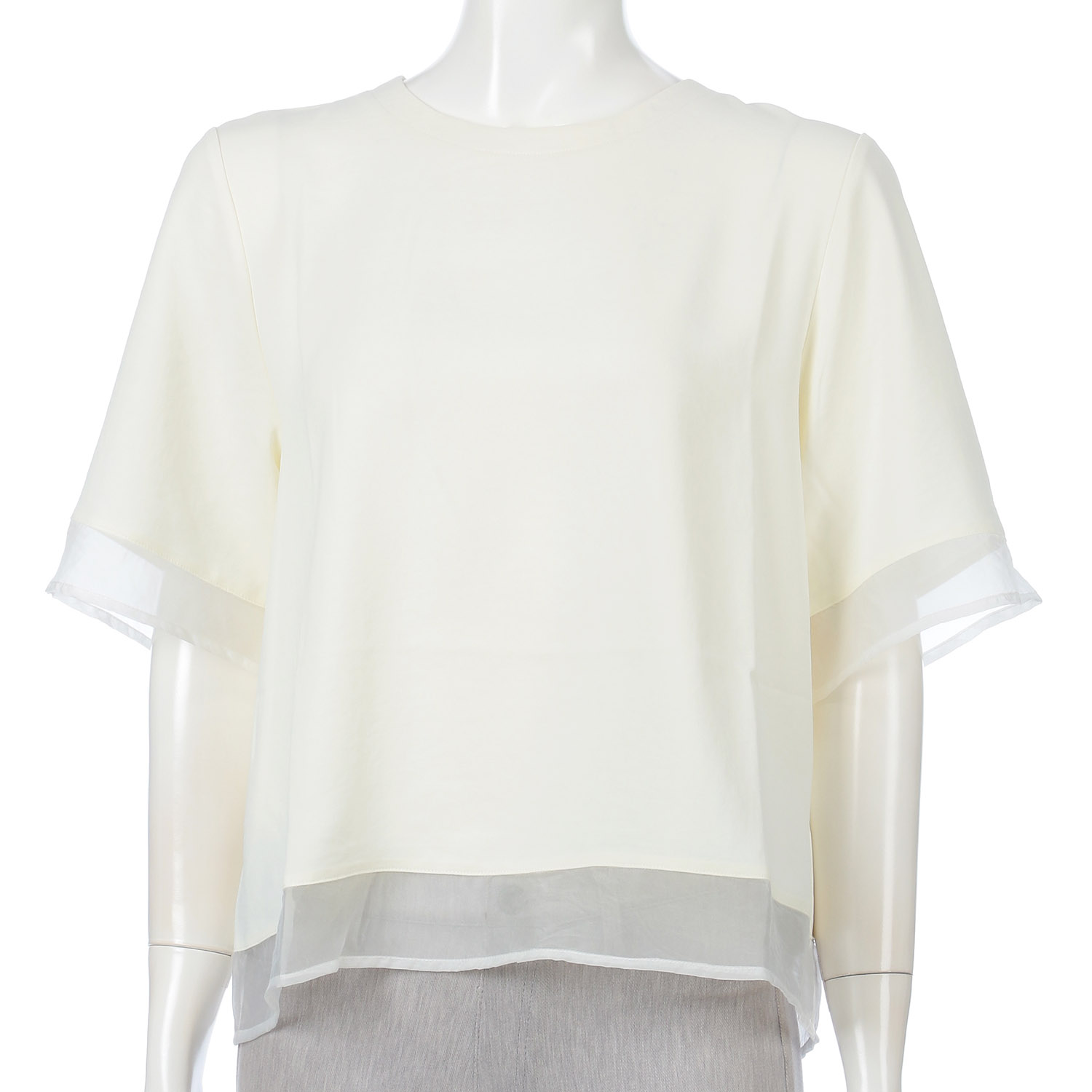 LHELBIE シアーミックスブラウスT - 画像1