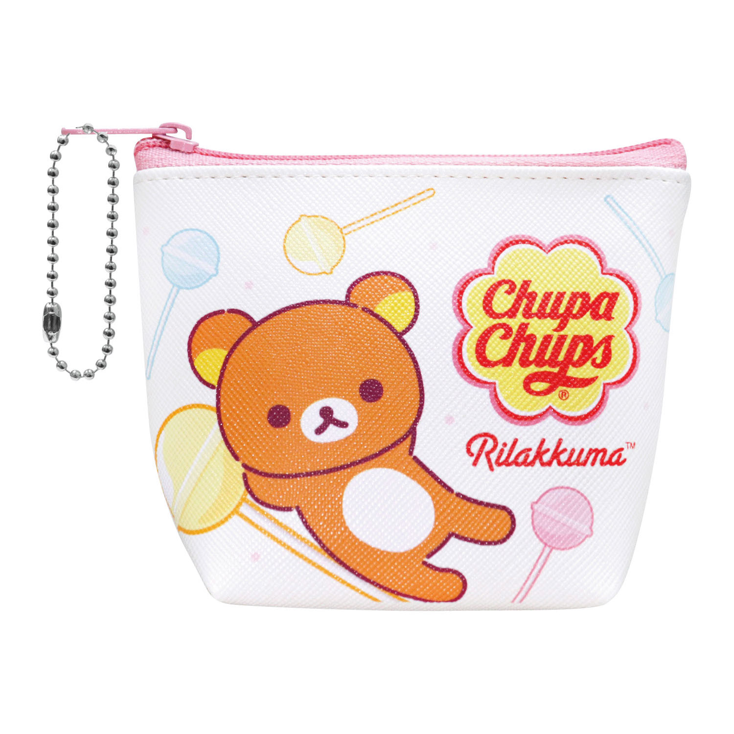 チュッパチャプスXリラックマ ミニポーチ イエロー