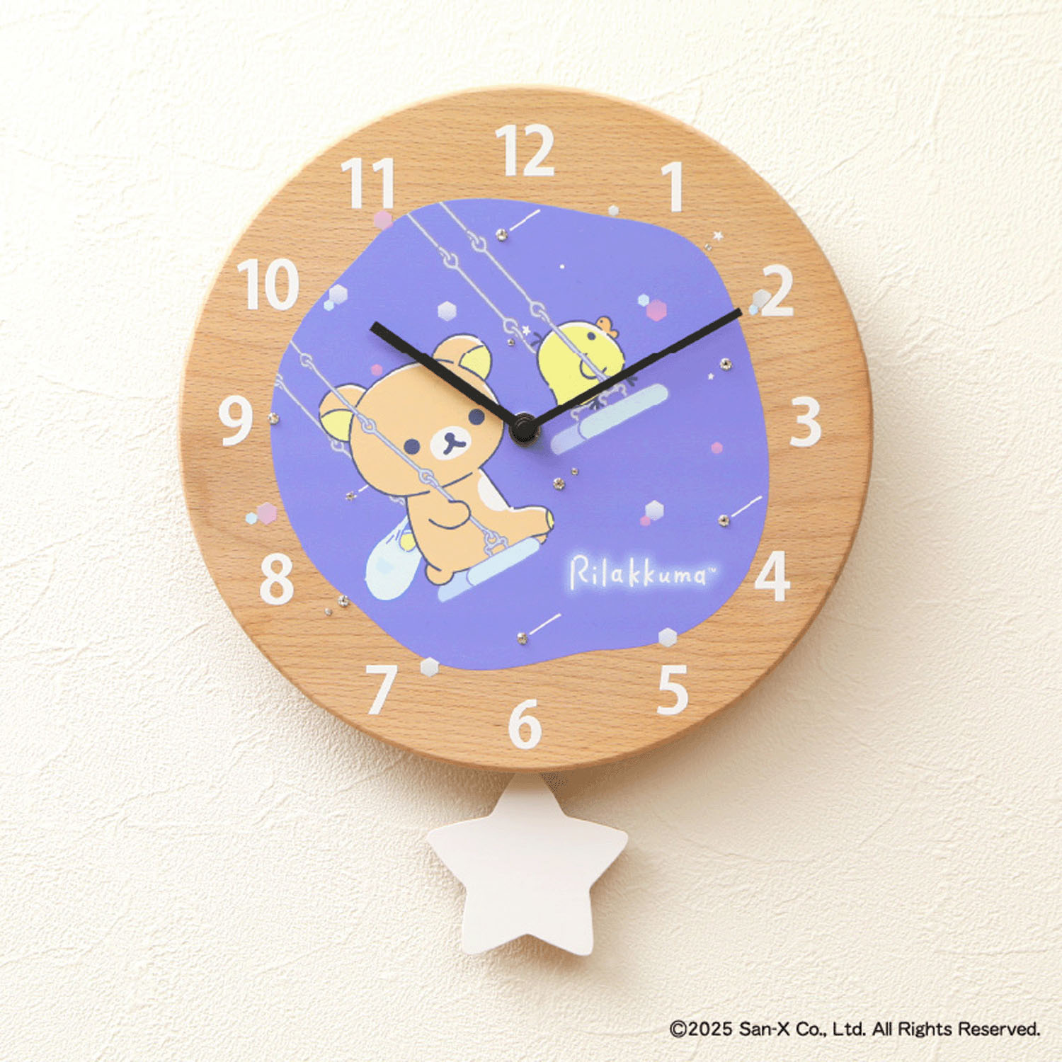 リラックマ 掛け時計 ブランコ - 画像1