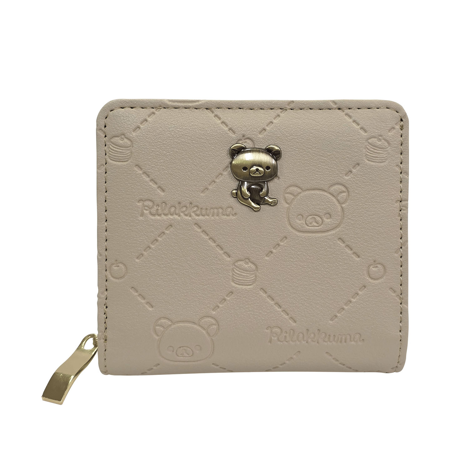 リラックマ ラウンド札入れ ベージュ