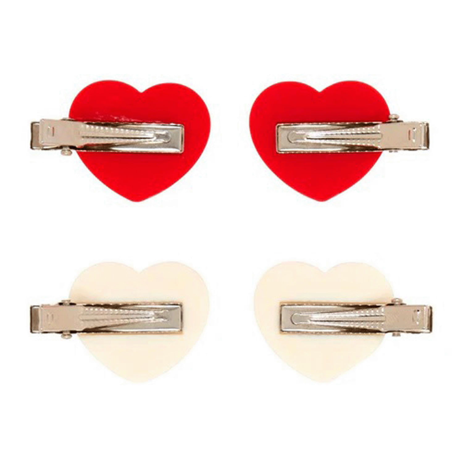 ハローキティ ミニヘアクリップ4個セット  ハート - 画像3