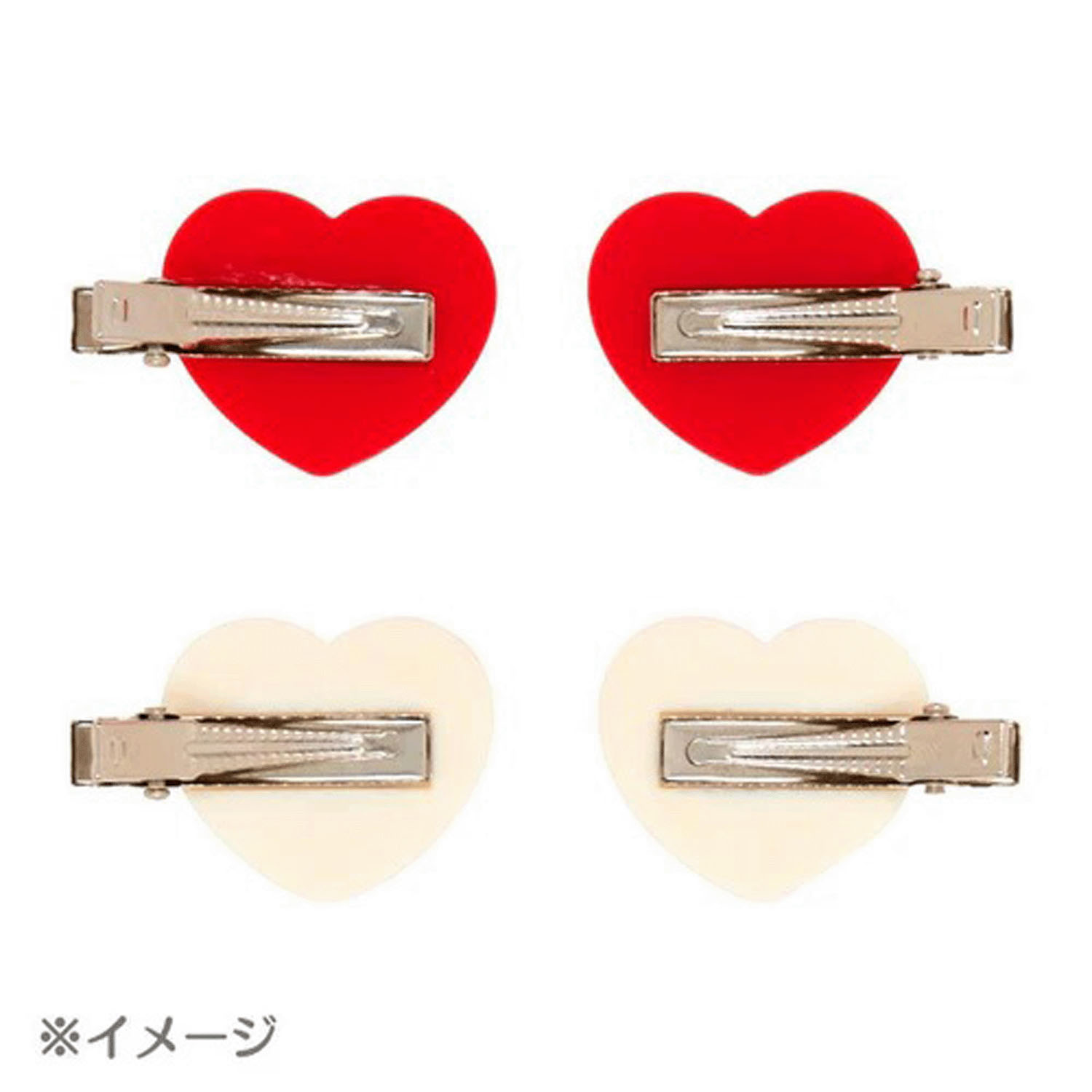 シナモロール ミニヘアクリップ4個セット ハート - 画像3