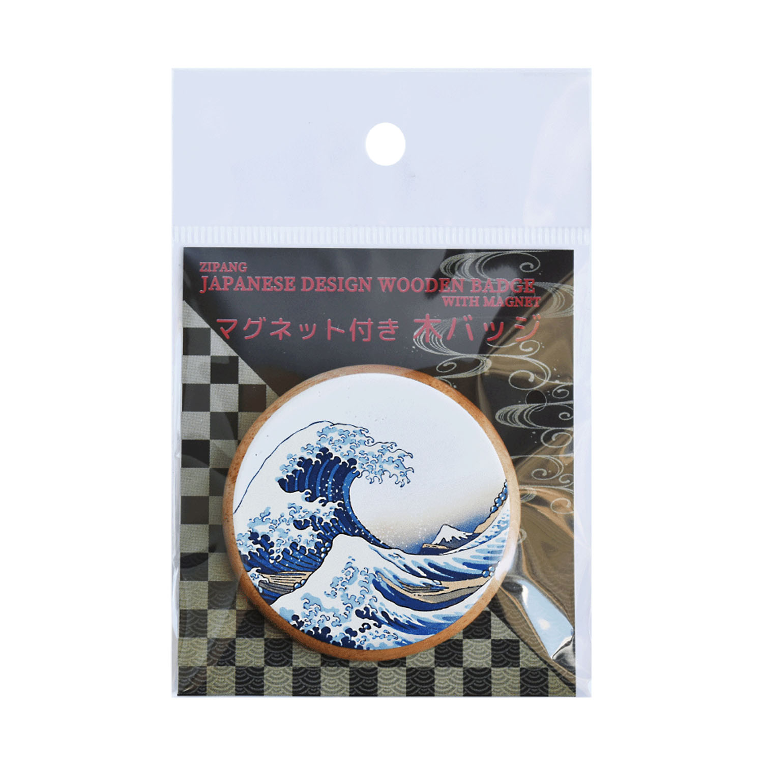 マグネット付木バッジ - 画像2