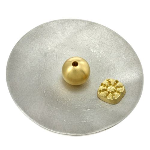 能作 香の器セット丸 錫 - 画像1