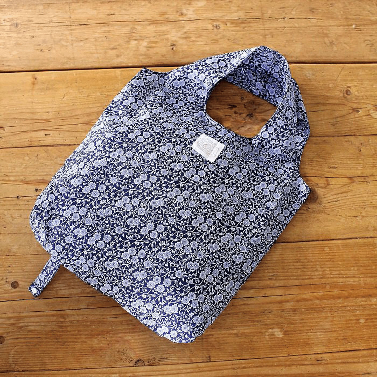 【Burleigh】ブルーキャリコ柄エコバッグ - 画像1