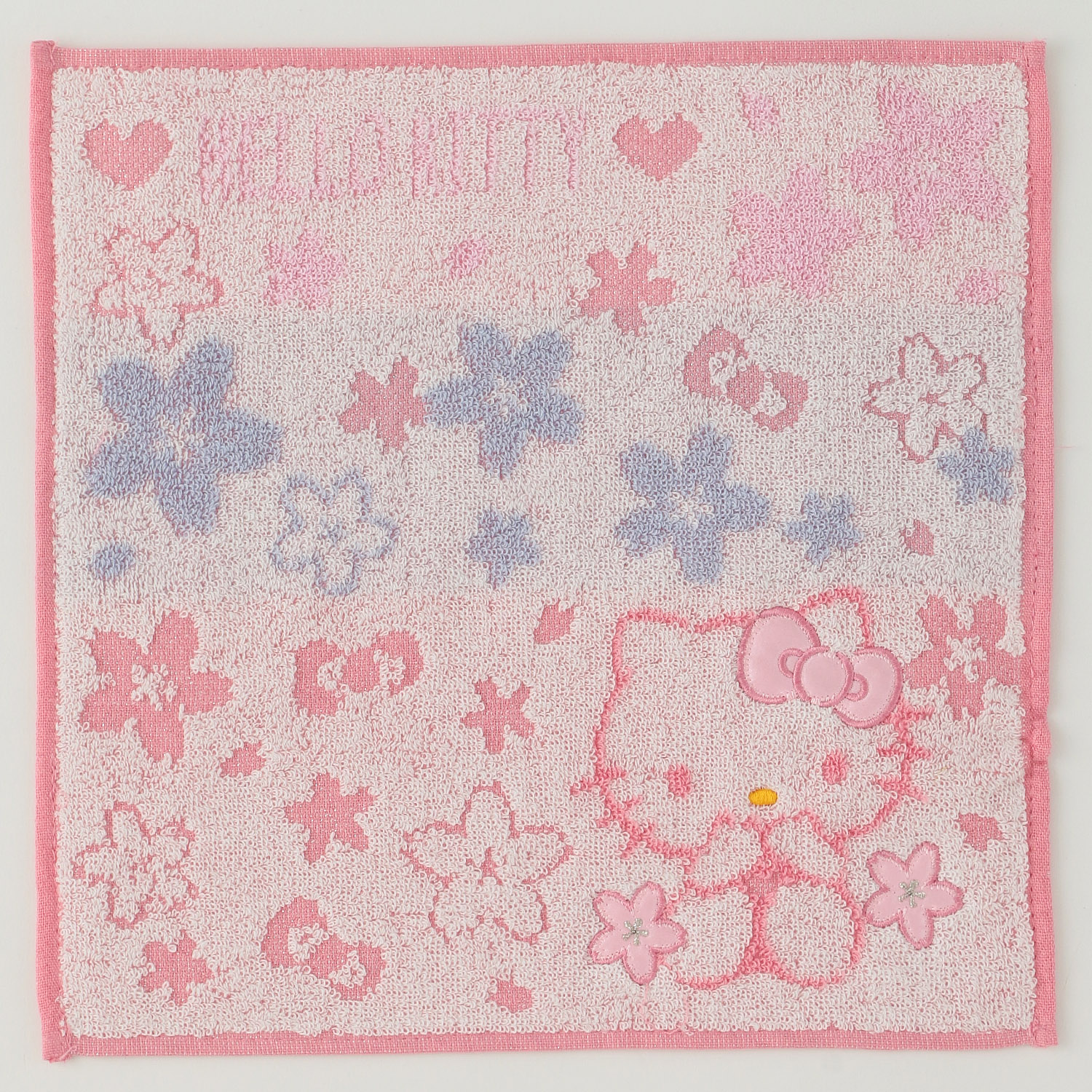 サンリオ ハローキティ タオルハンカチ 桜 - 画像1